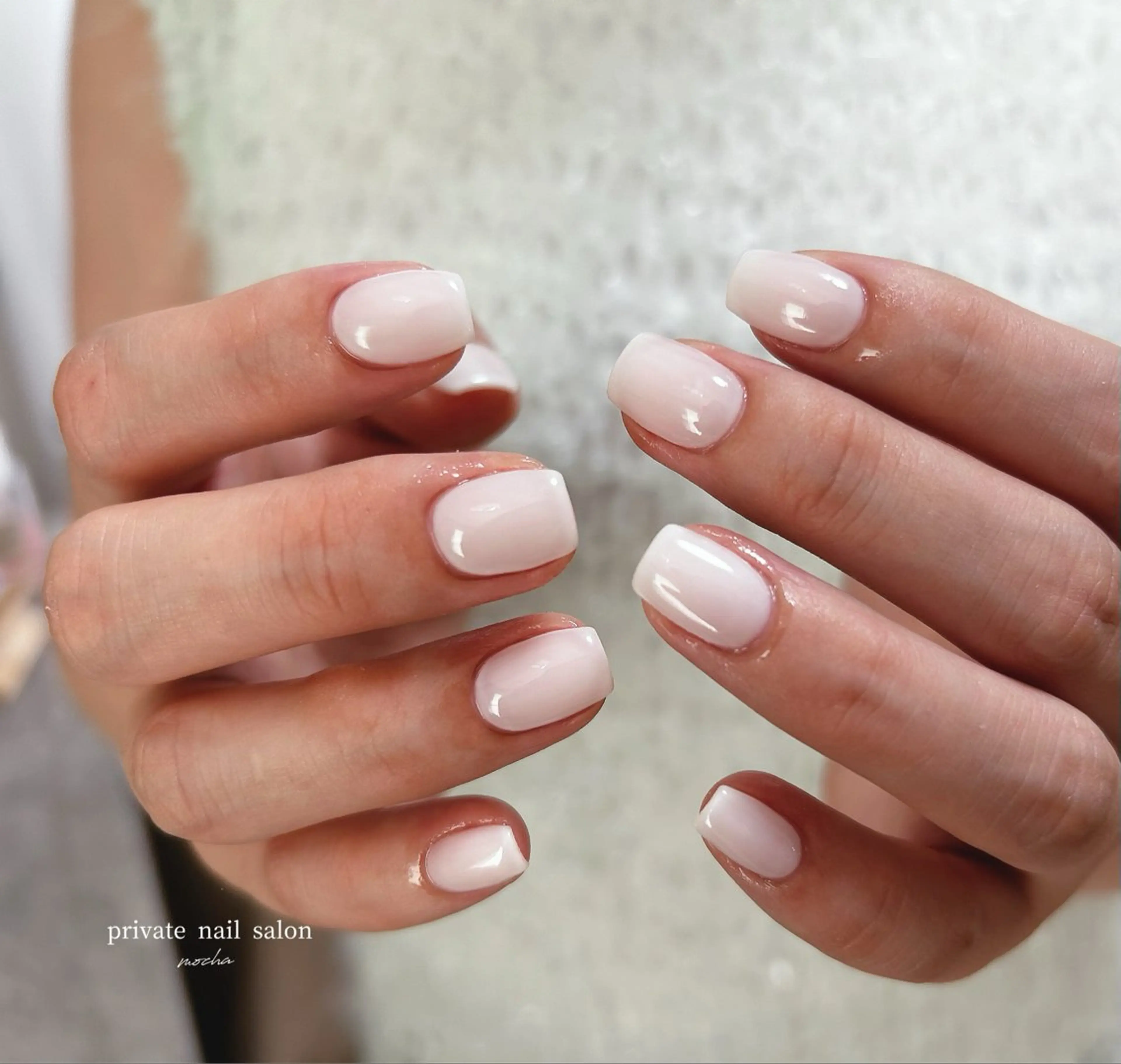 ネイル カジュアル フレンチネイル マグネットネイル ミラーネイル ニュアンスネイル ハンドネイル mocha nailのネイルデザイン