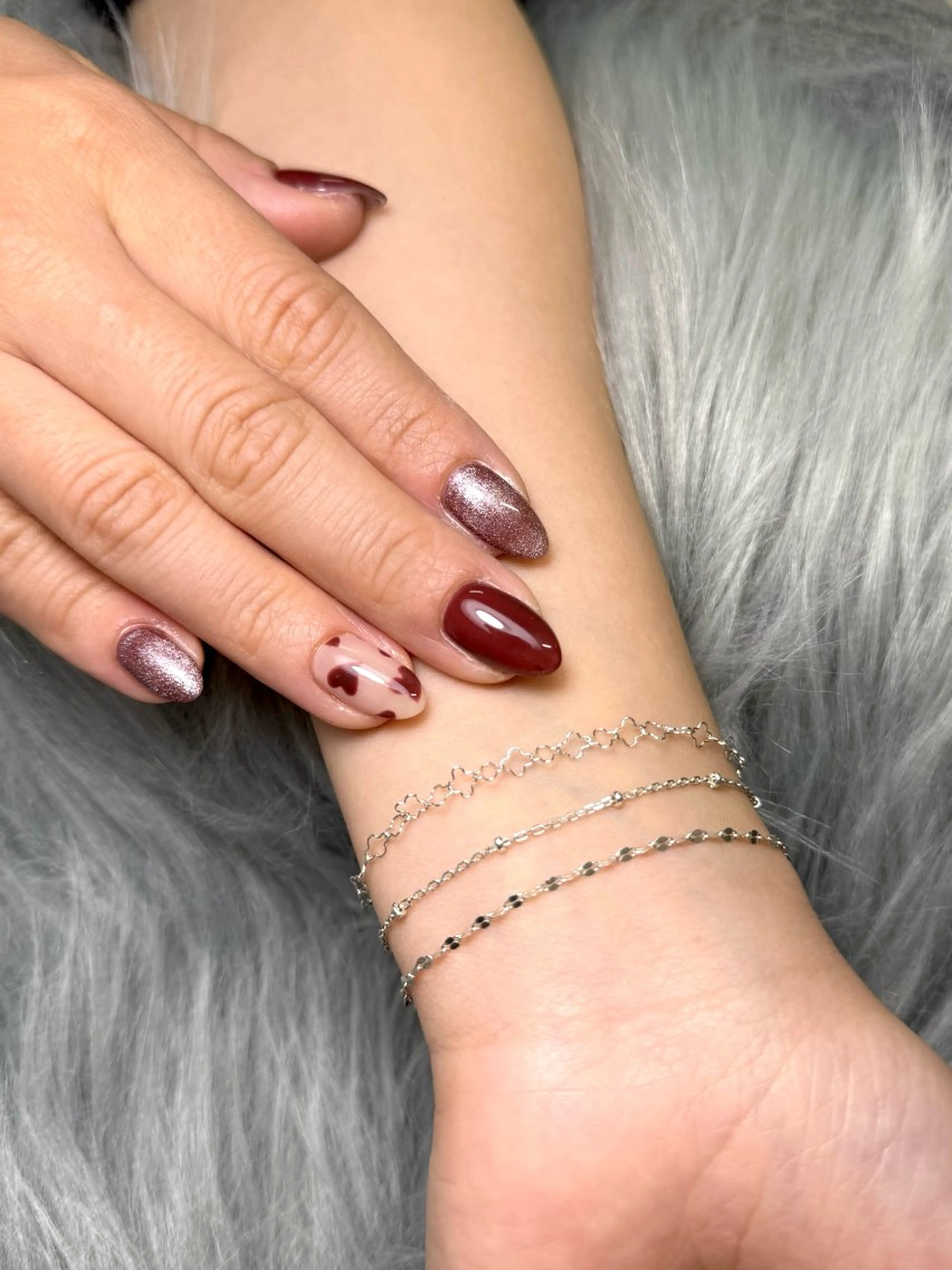 ネイル アートネイル ハート バレンタイン Nail salon h所属・nail salon h🎀小夏のネイルデザイン