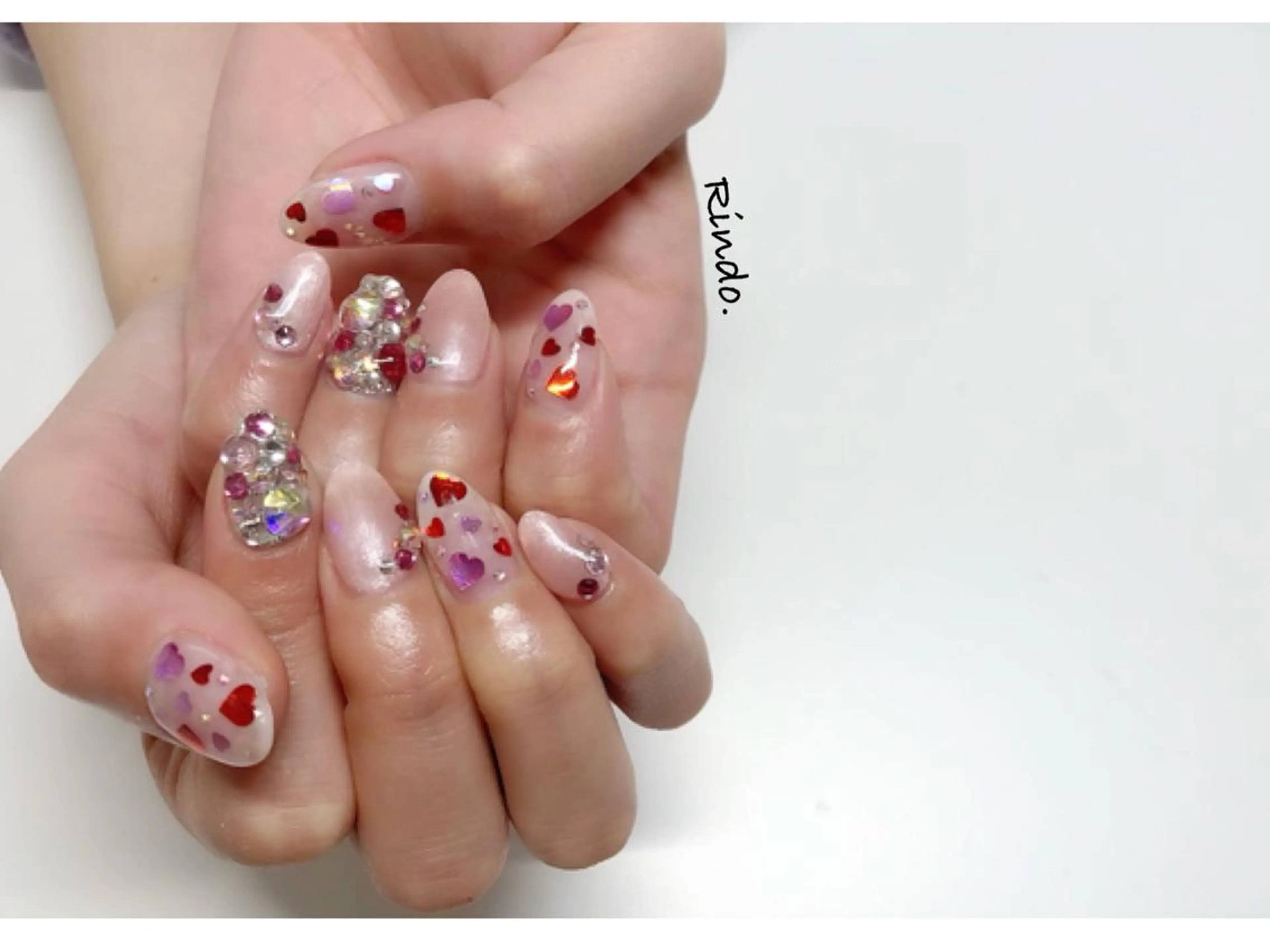 ネイル ハート ハンドネイル Rindo.ネイル ♡耳つぼジュエリーのその他イメージ