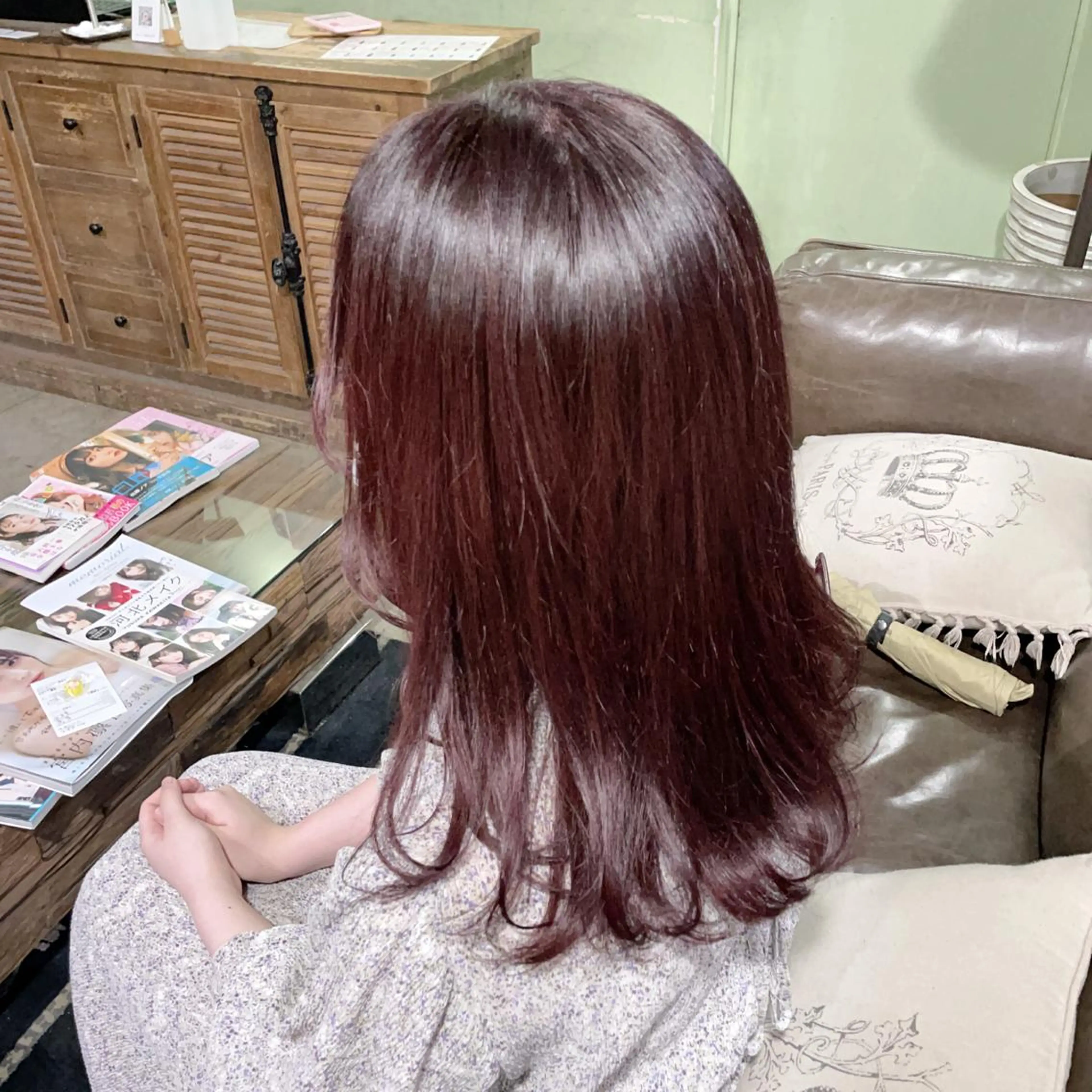 ミディアム カラー ピンクカラー ヘアカラー 🕊miki モテ髪🫧のヘアスタイル