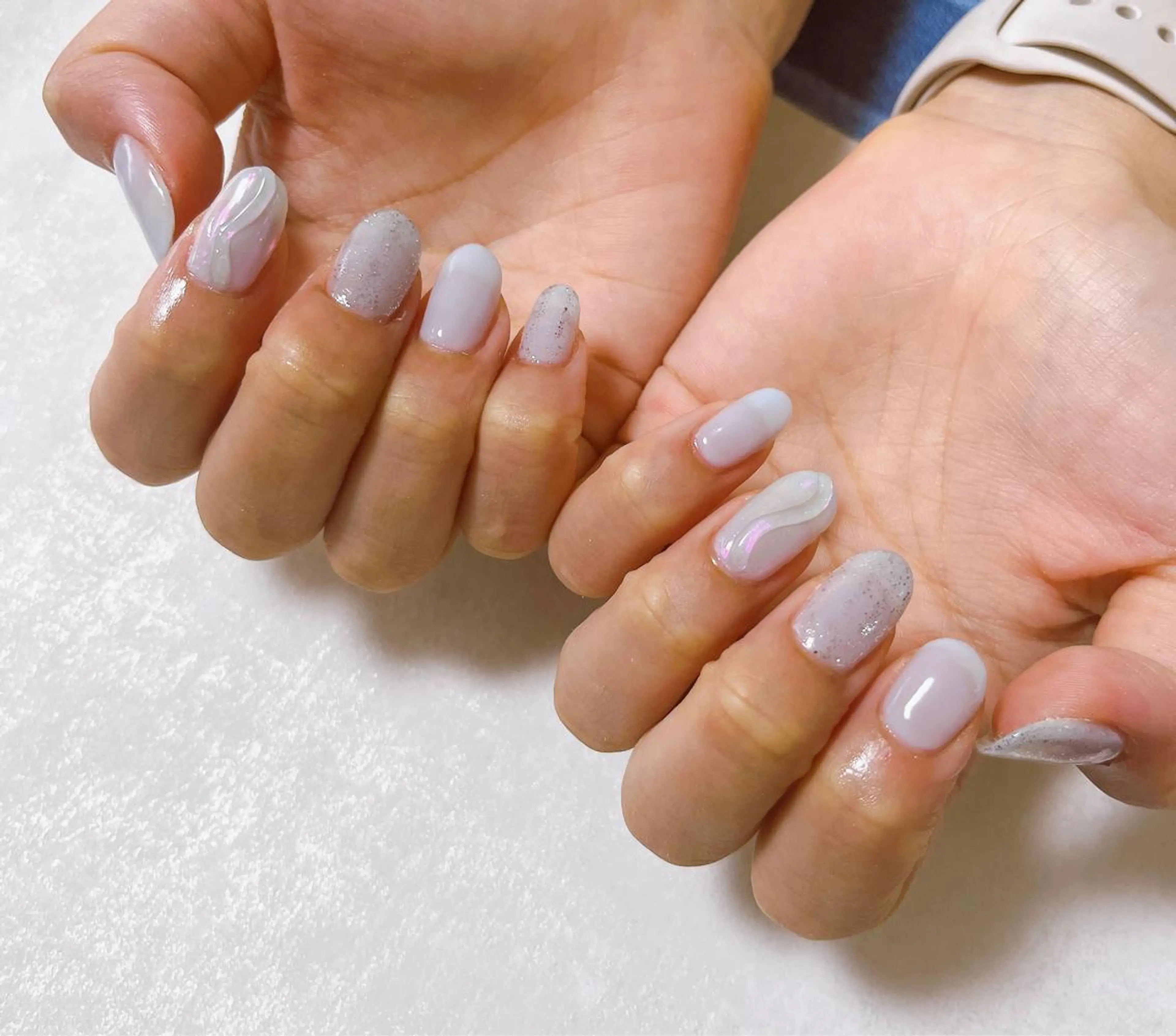 ネイル オーロラネイル フラワーネイル フットネイル フレンチネイル ジェルネイル ハンドネイル kikinail 溝の口のネイルデザイン