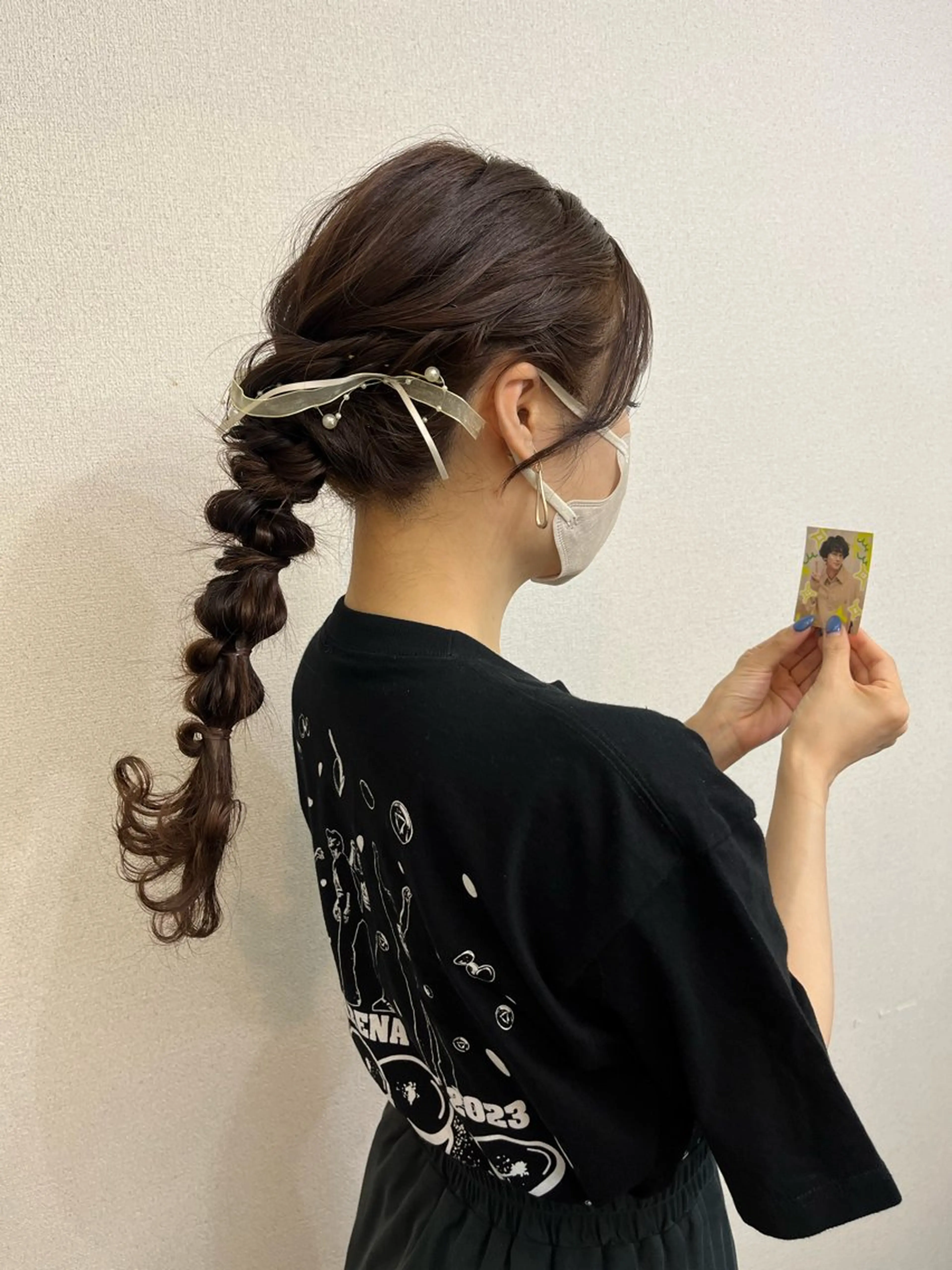 ロング カラー パーマ ヘアアレンジ 玉ねぎヘアー ヘアセット yukimi .のヘアスタイル