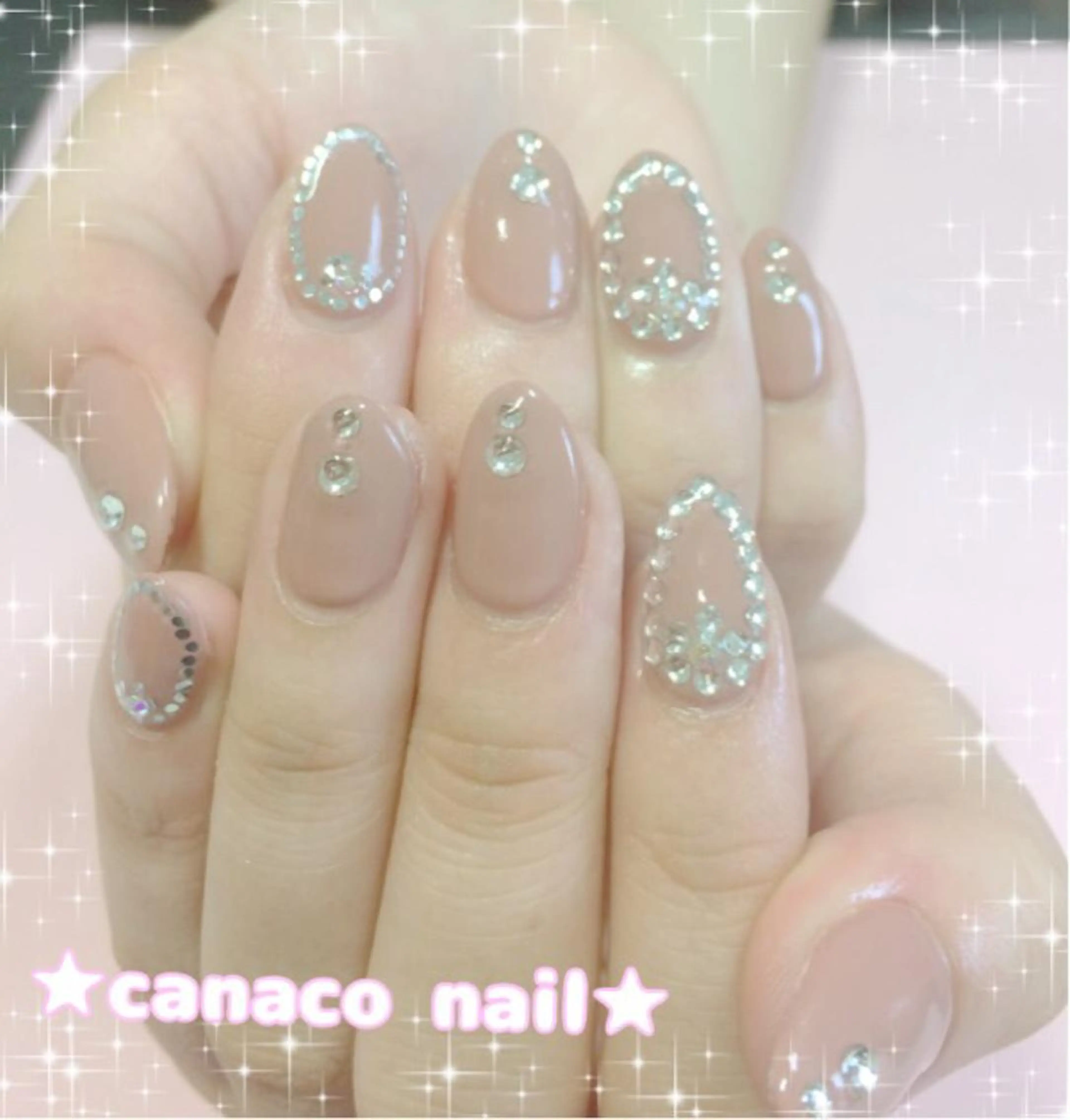 ネイル 持ち込み ストーンネイル ハンドネイル ハンドケア ベテランネイル cnc  nailのネイルデザイン