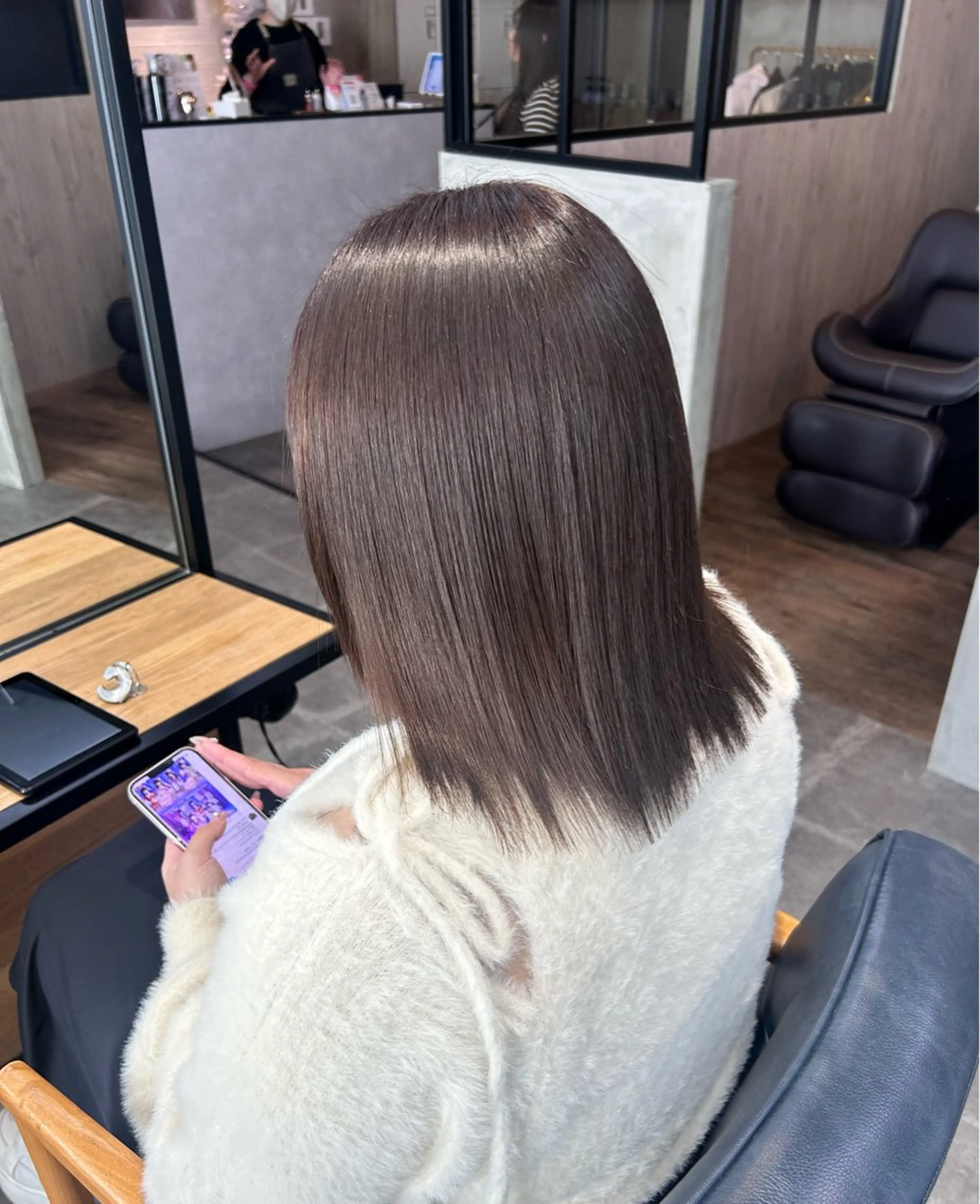 ミディアム カラー 韓国×髪質改善カラー 💎hinaのヘアスタイル