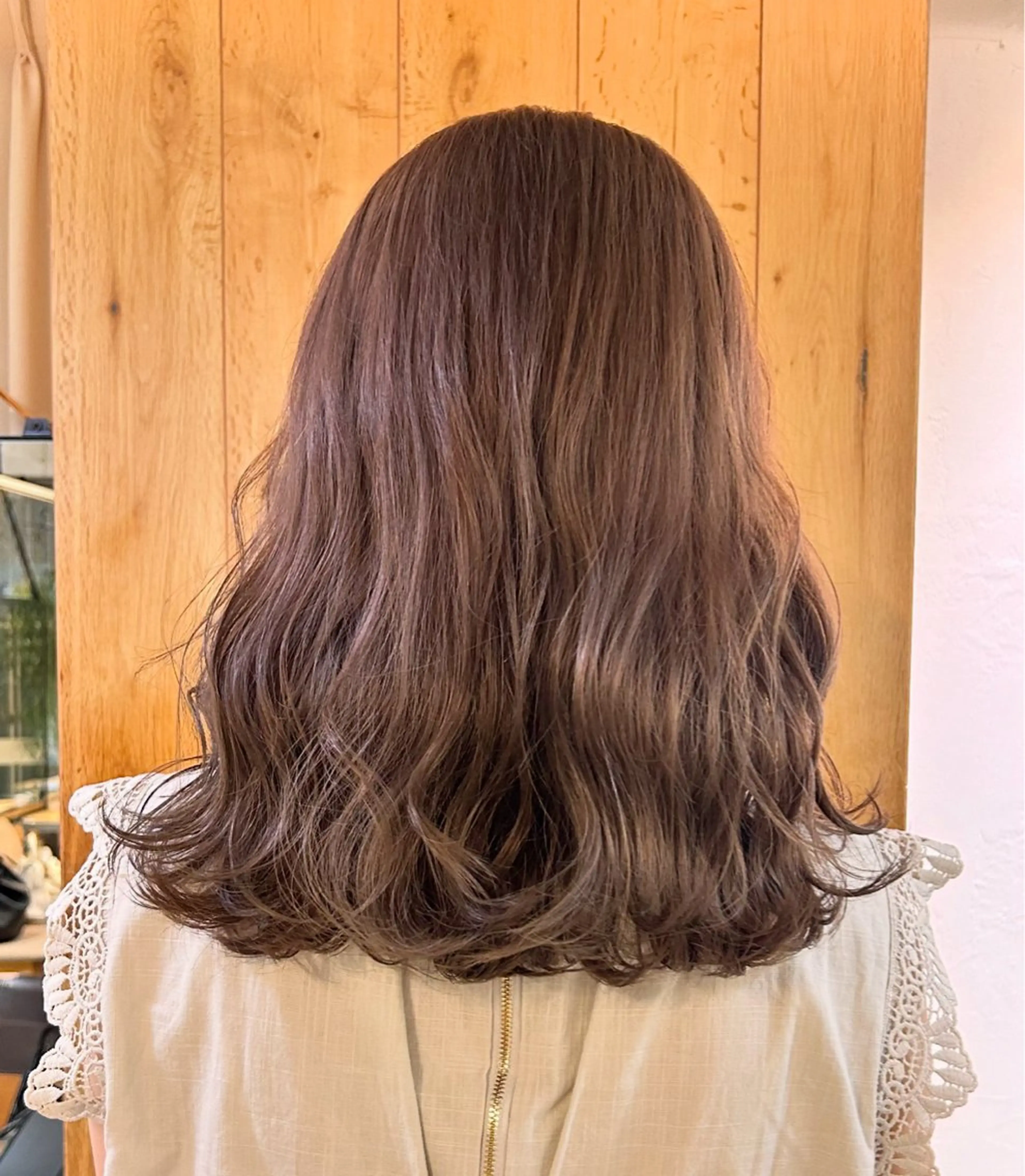 ミディアム カラー ヘアカラー トリートメント じゅわっと暖色カラー 🍊Moemiのヘアスタイル