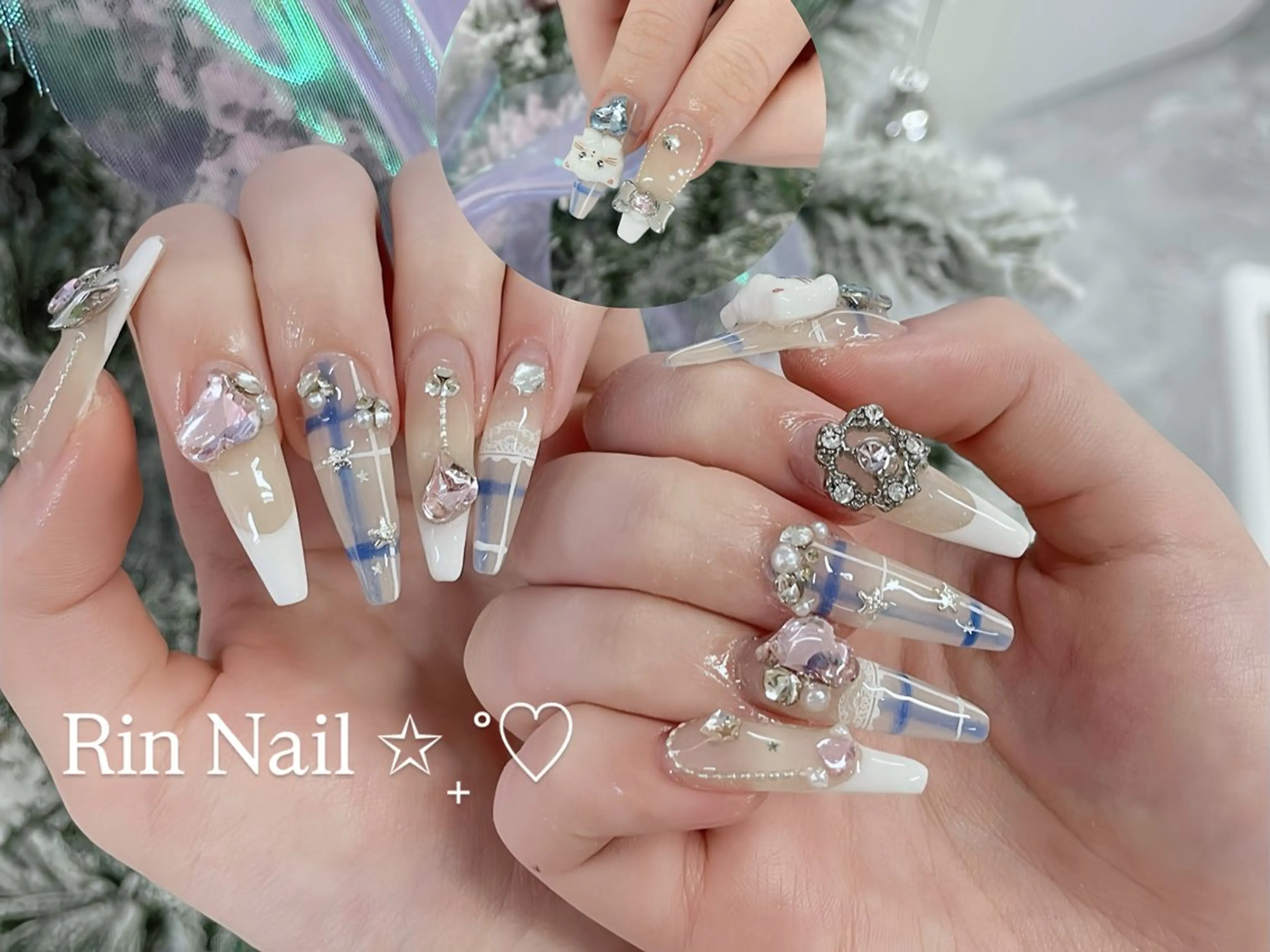 ネイル べっ甲ネイル チークネイル フラッシュネイル フラワーネイル フットネイル ハンドネイル Rin Nail Shinokuboのネイルデザイン