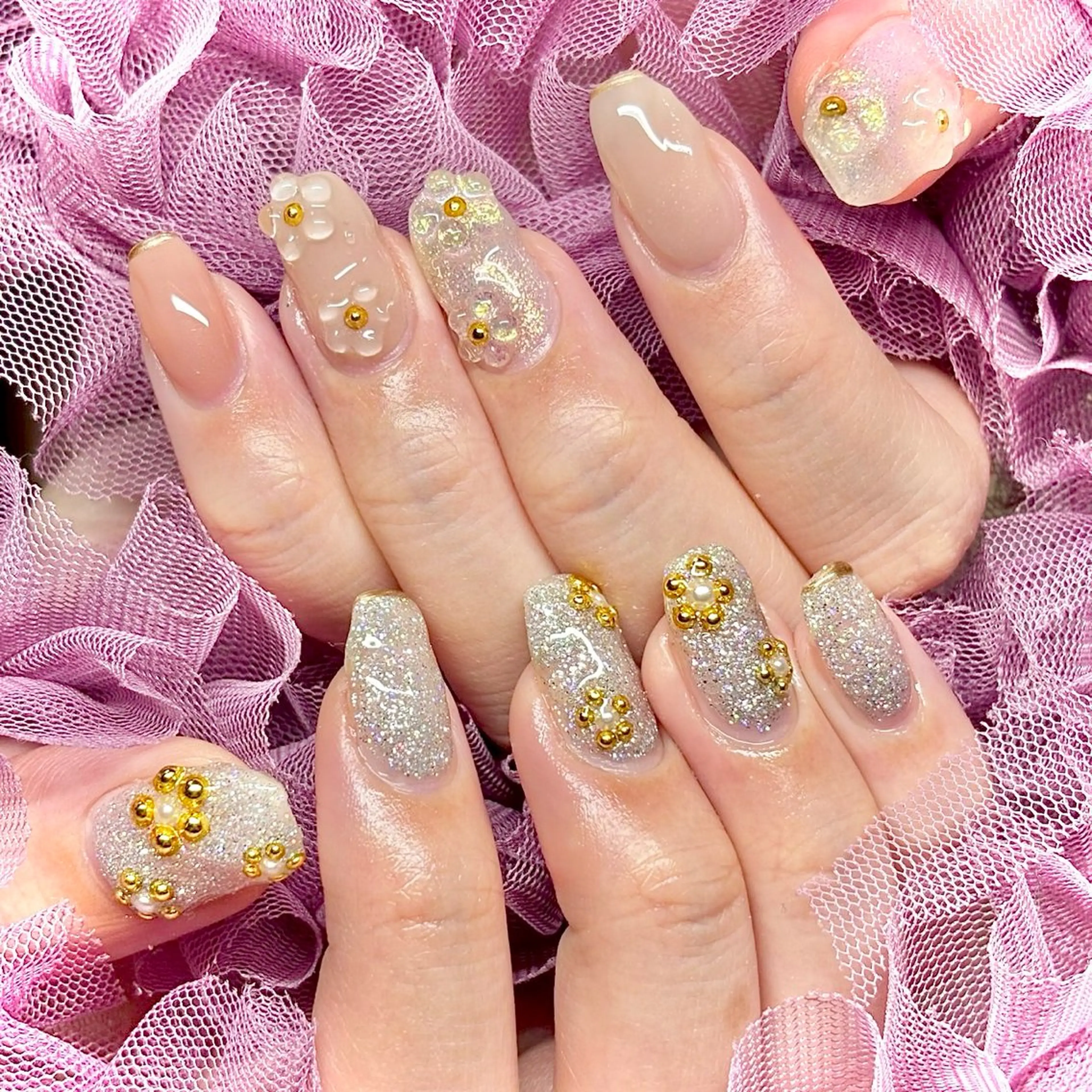 ネイル ぷっくりネイル 春ネイル ワンホンネイル miminon 自宅ネイルサロンのネイルデザイン