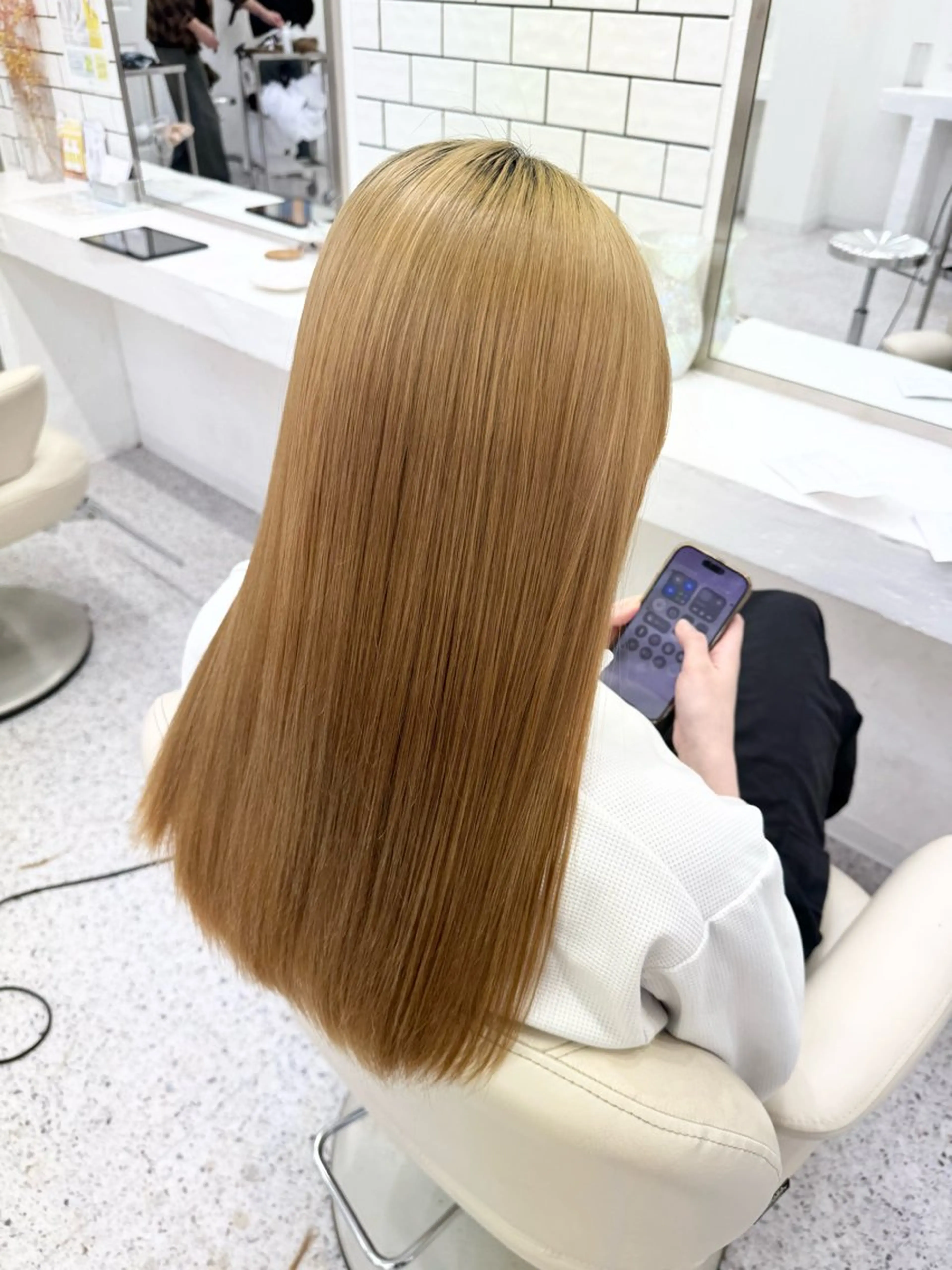 ロング カラー パーマ ブリーチ 髪質改善 トリートメント YUIMARL/ HIROTOのヘアスタイル