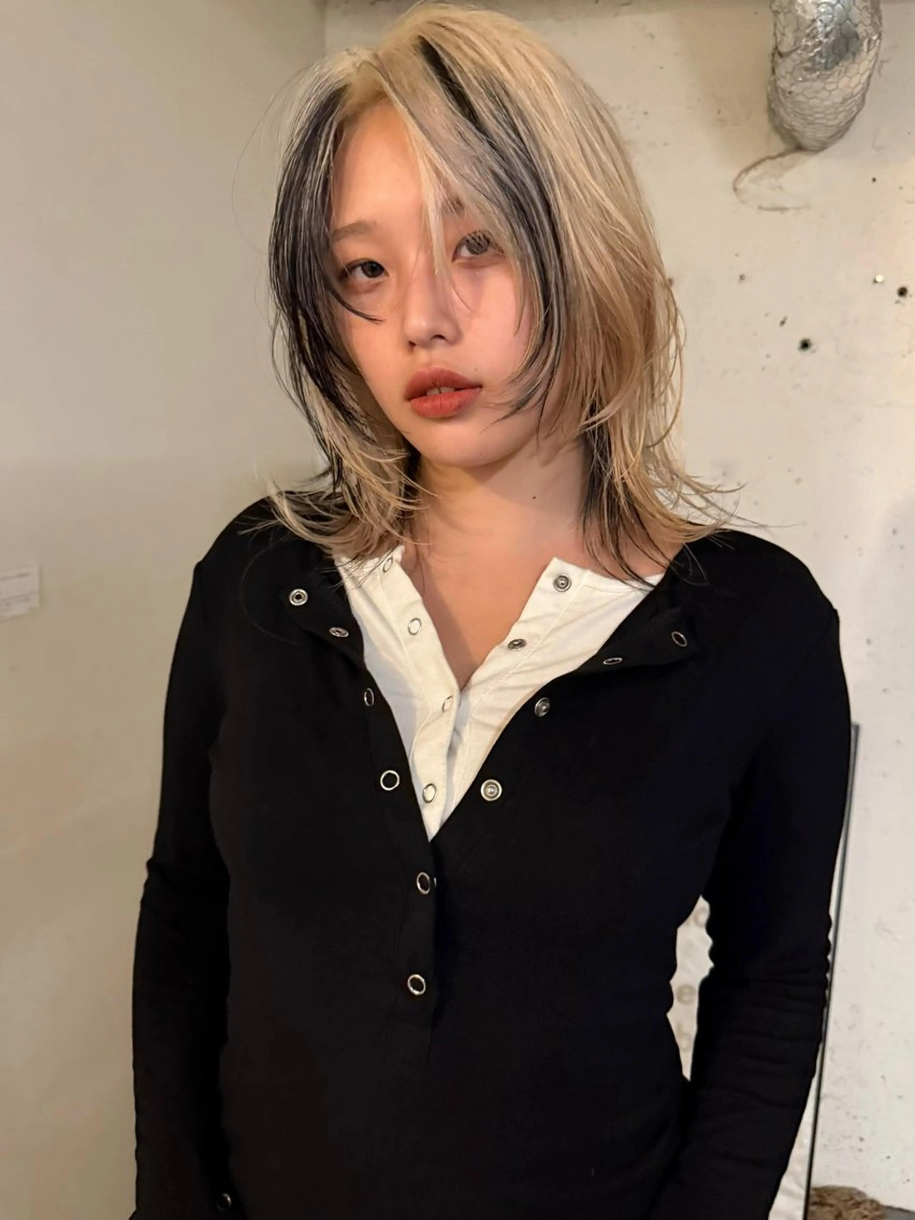 ミディアム 長山 海秀のヘアスタイル