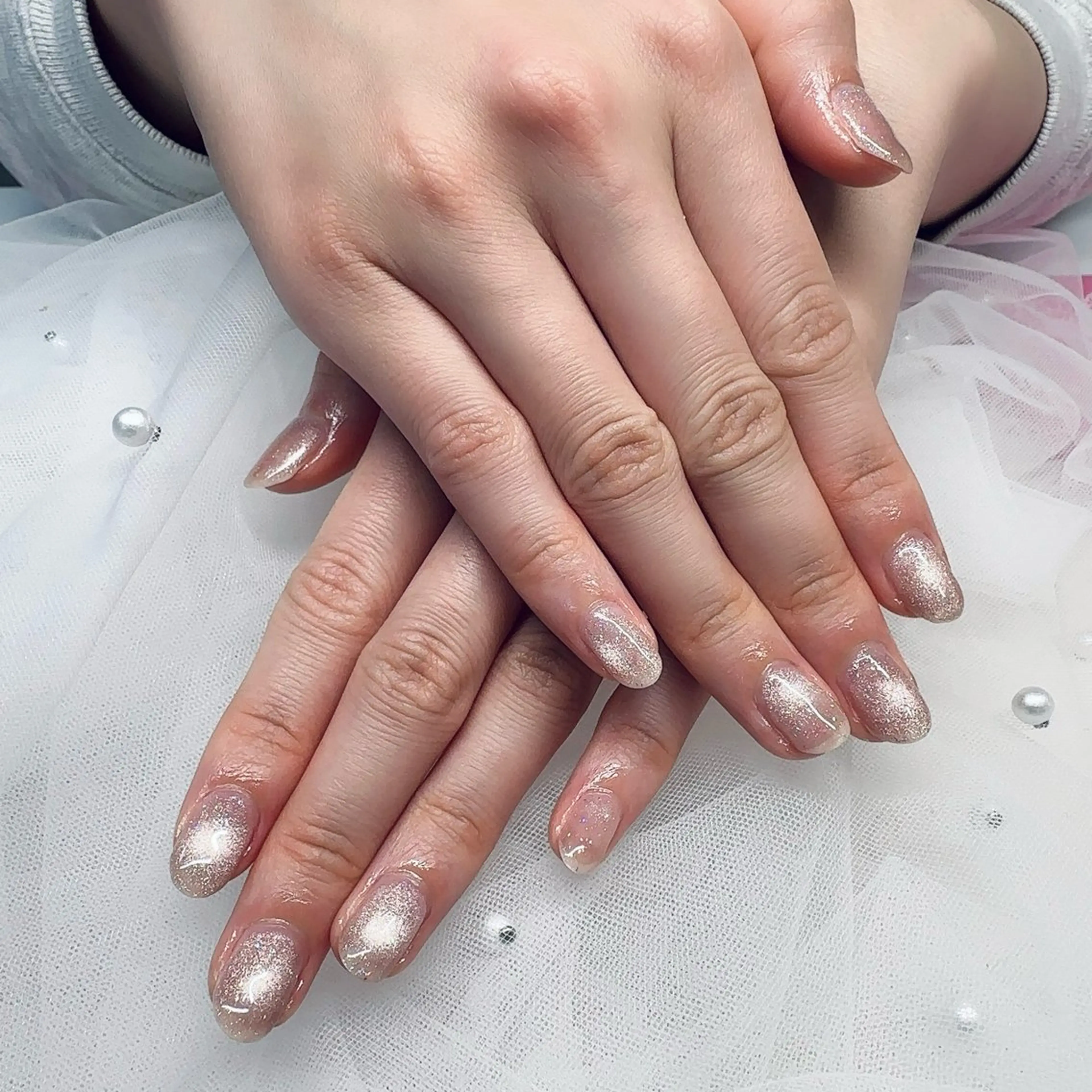 ネイル キラキラネイル マグネットネイル LOA.NAIL 本八幡店💞Kyouのネイルデザイン