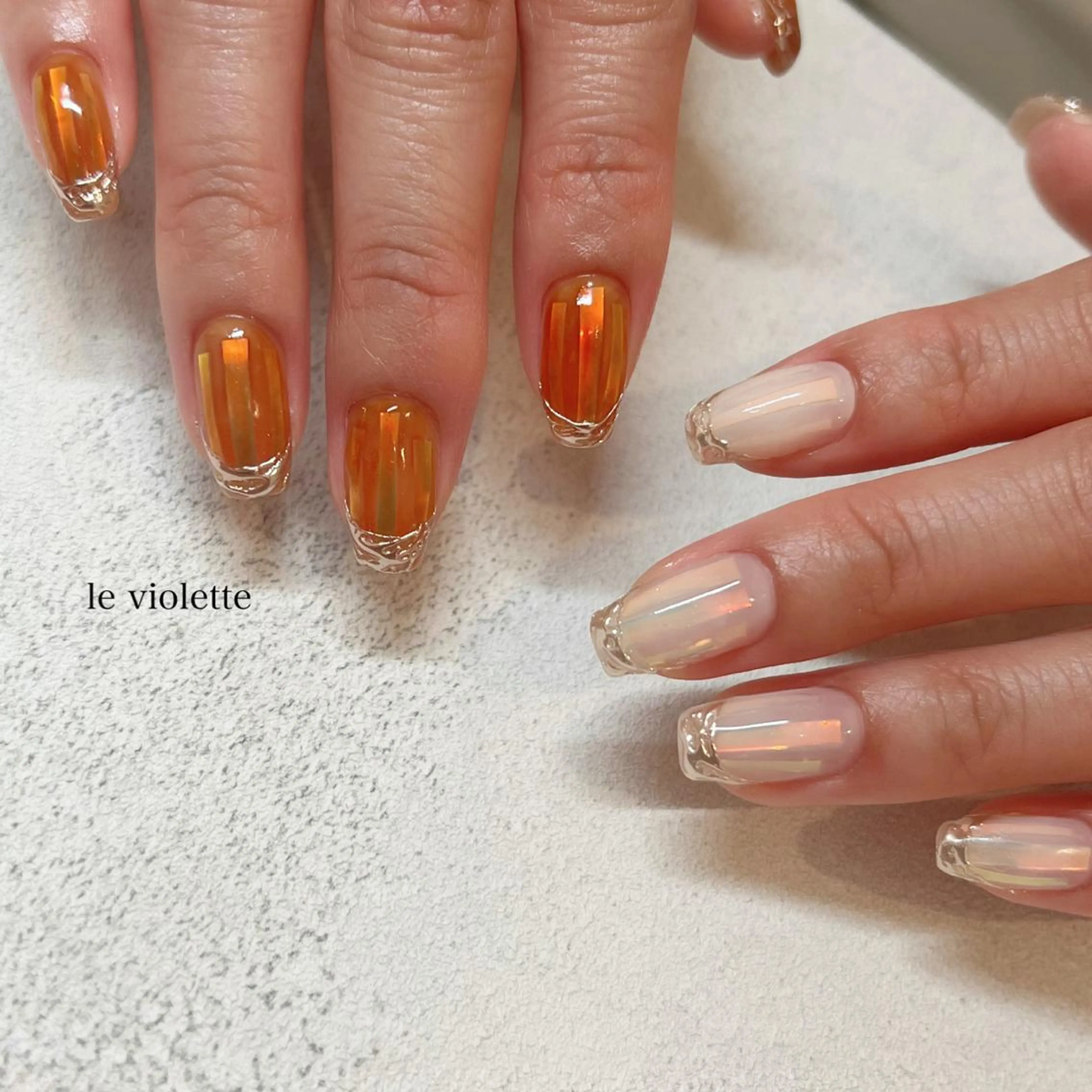 ミディアム ハンドネイル le violetteのネイルデザイン