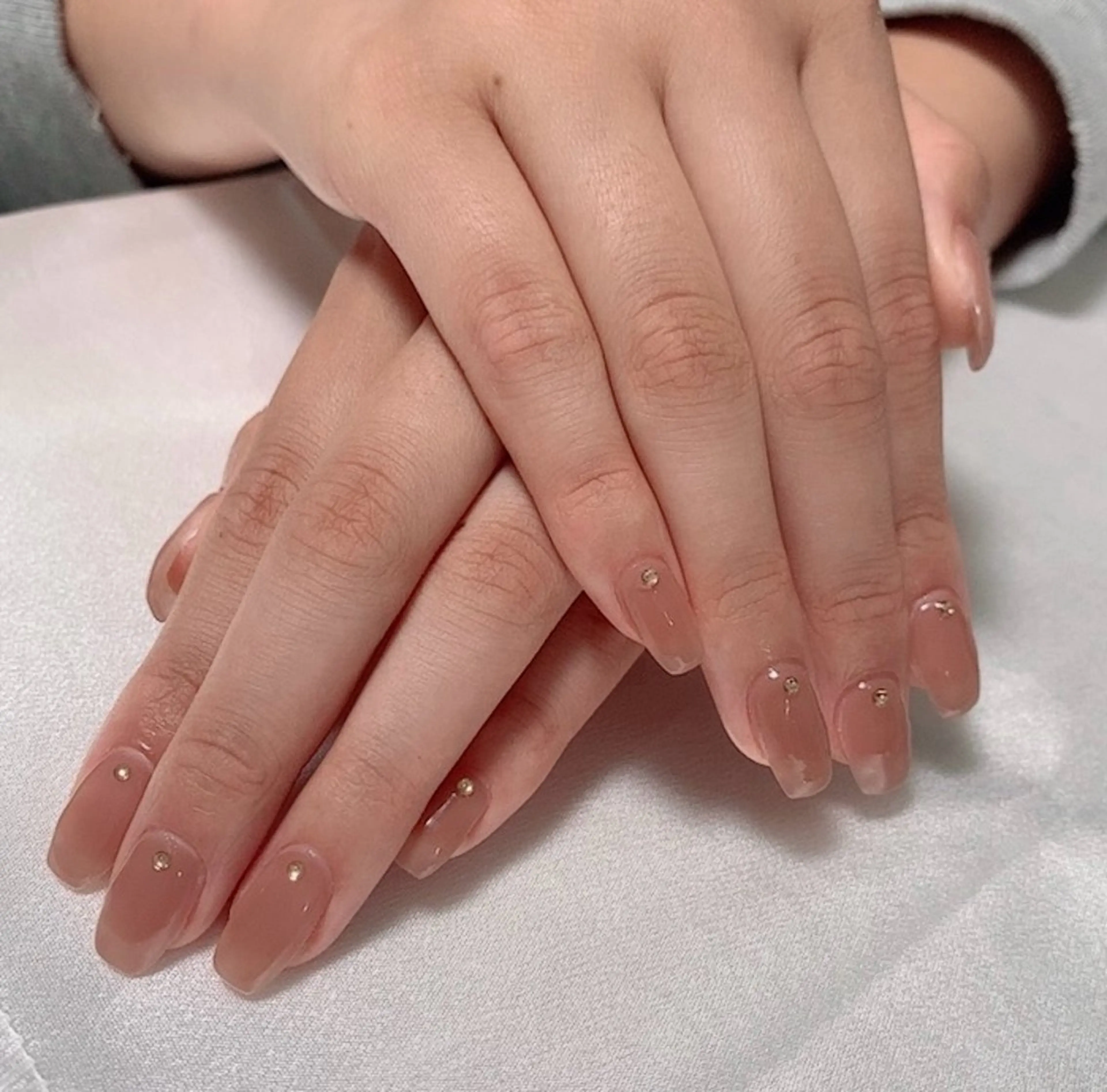 ネイル ピンク ピンクベージュ nail lumièreのネイルデザイン