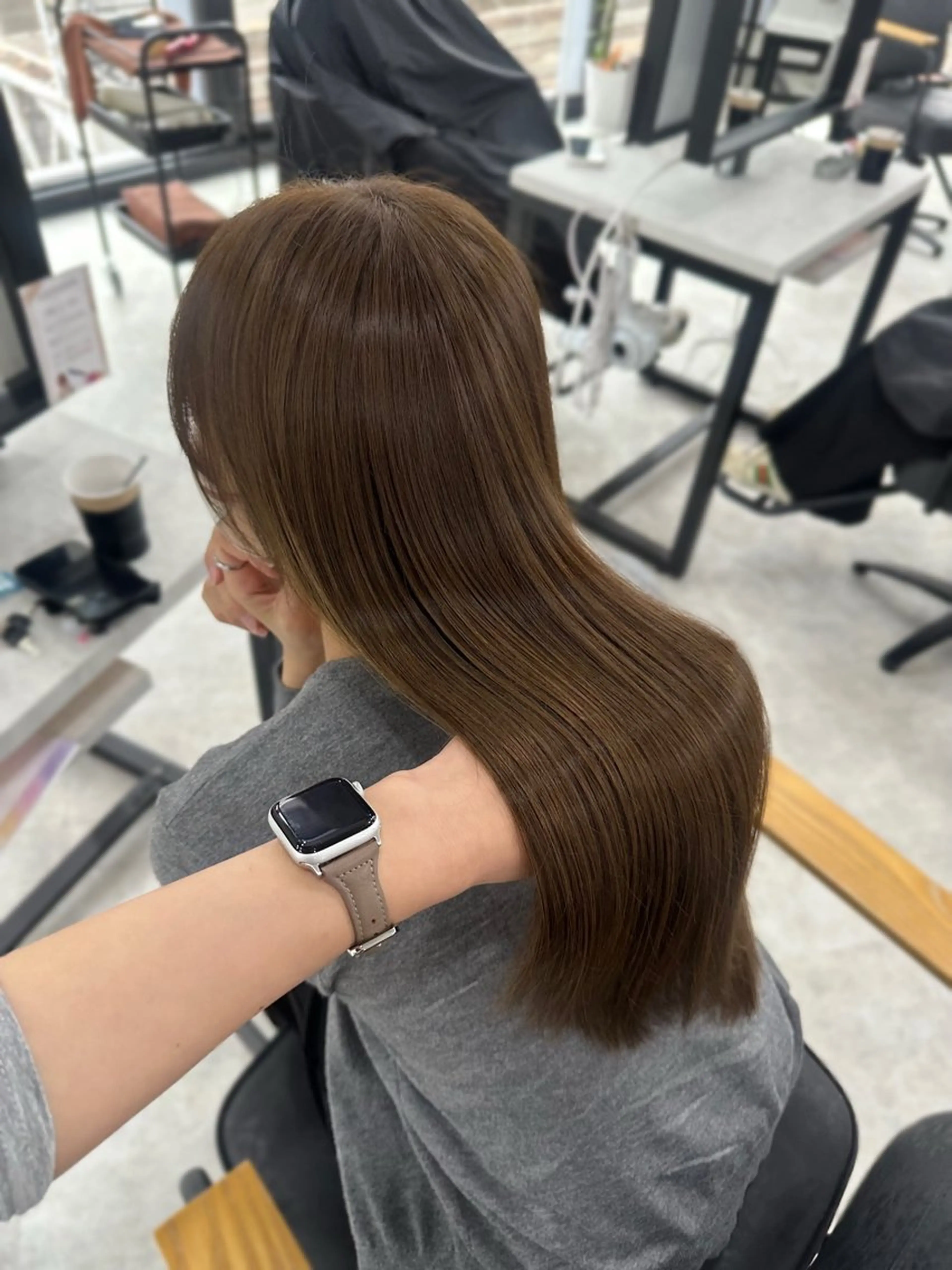 ロング カラー ヘアカラー トリートメント Rinka/梅田/ 透け感カラー🤎のヘアスタイル