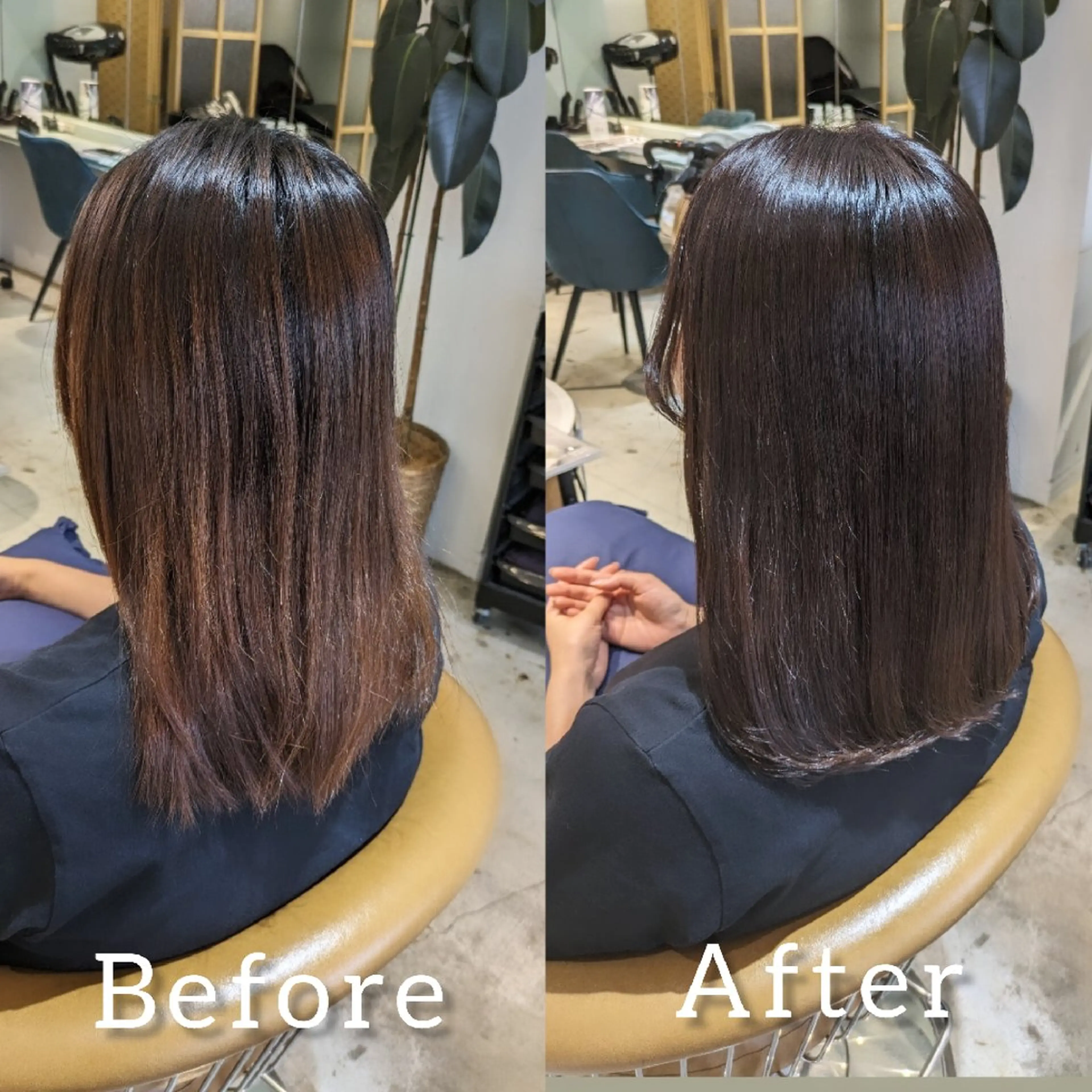 ロング カット ヘアカラー トリートメント 縮毛矯正/レイヤー 💎やまもとちひろのヘアスタイル