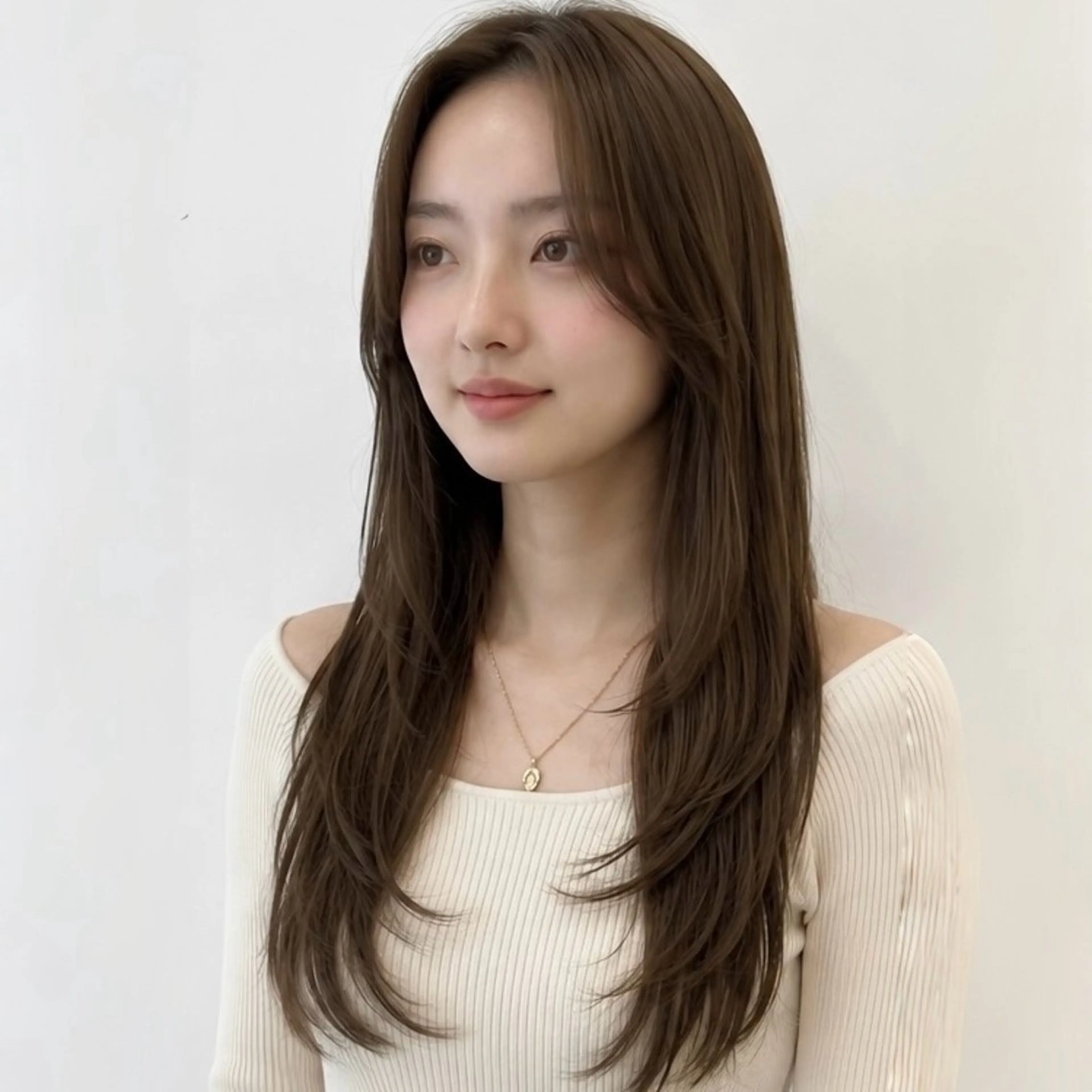 ロング カラー カット ヘアカラー トリートメント 【渋谷】中顔面短縮 ｜髪質改善｜れんのヘアスタイル