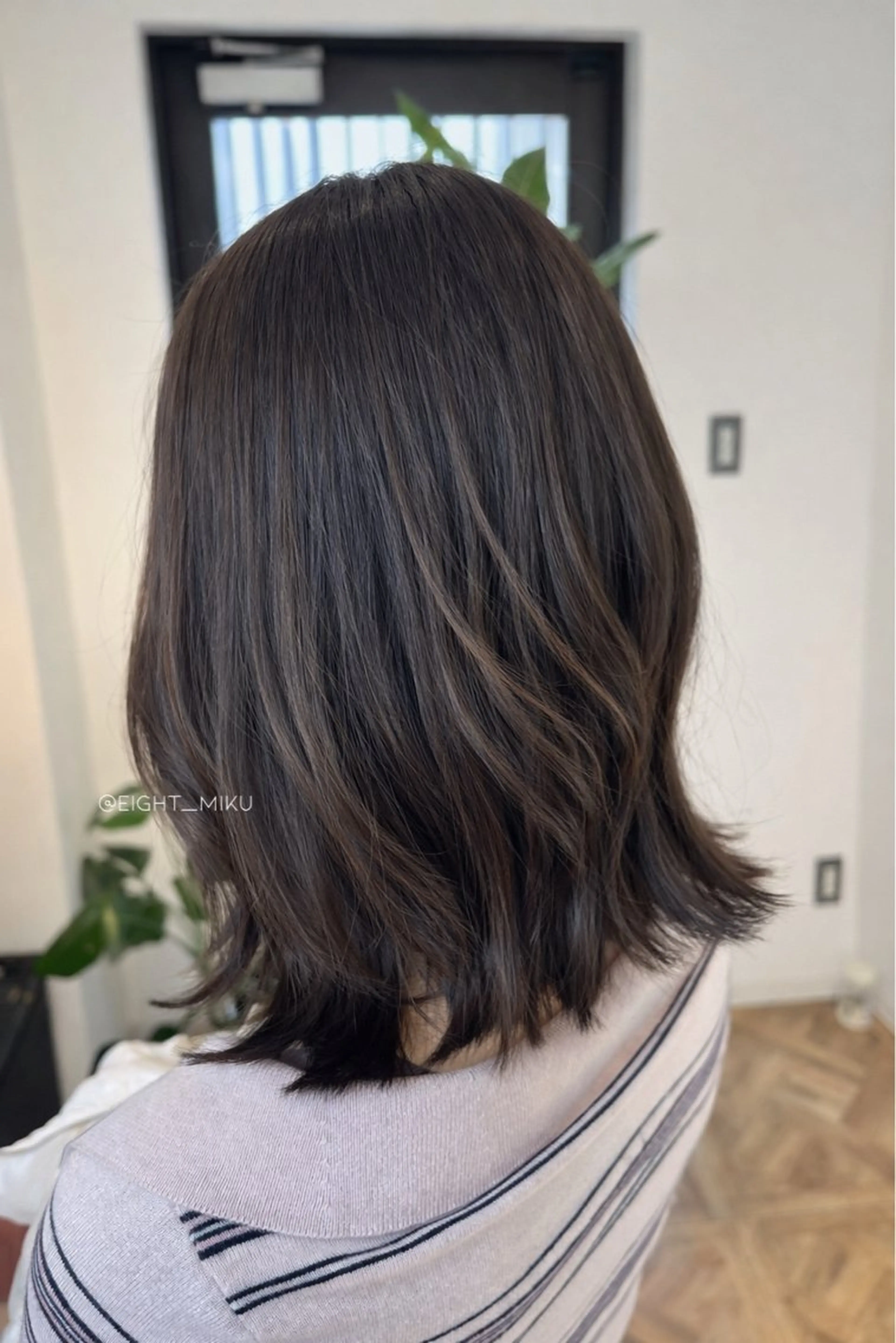 ミディアム ボブ レイヤーカット カット ヘアカラー トリートメント miku🖤名駅￤顔 周り￤ヘアケアのヘアスタイル