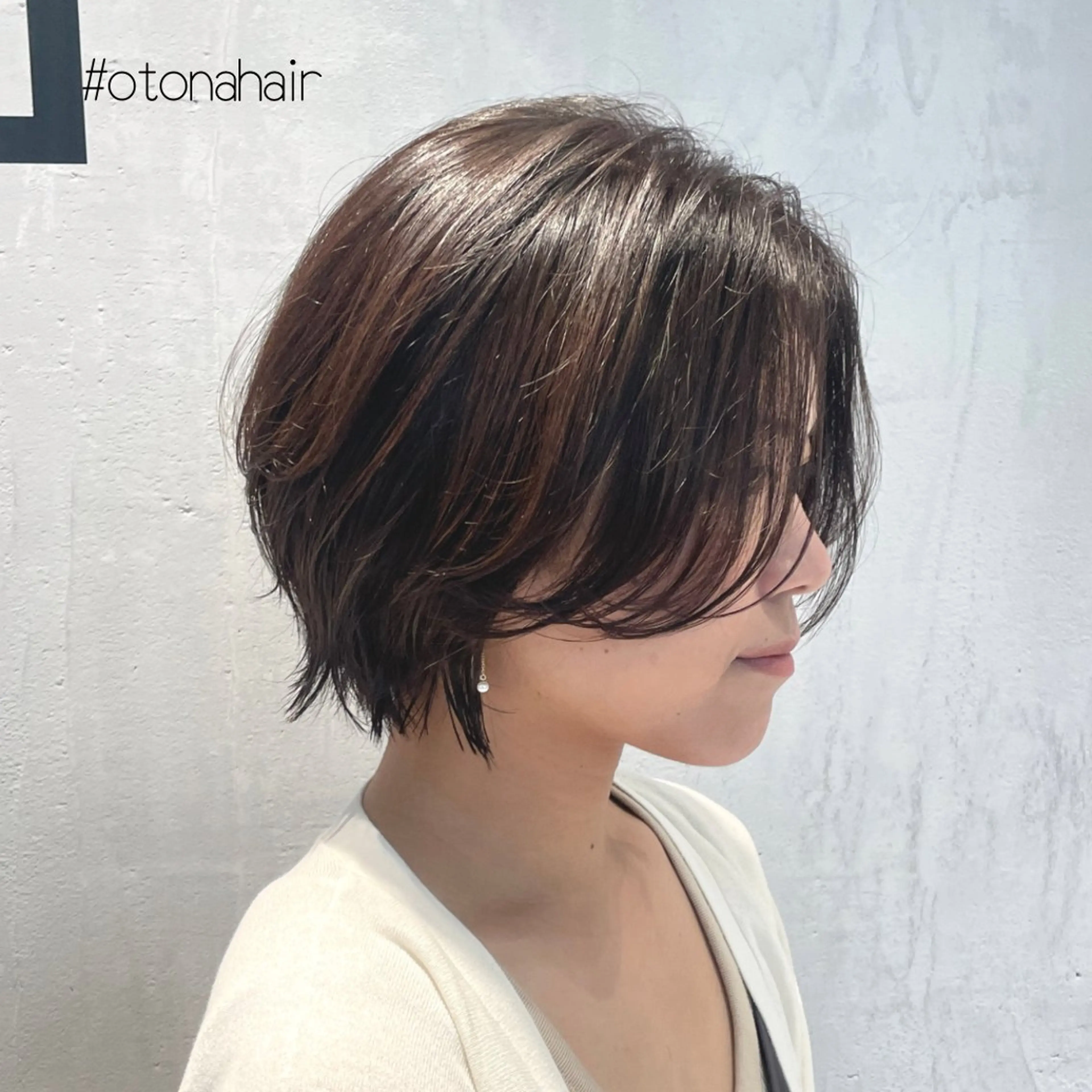 ショート カラー ハイライトカラー ハイライト カット ヘアカラー matka白髪ぼかし 大人ヘア/KEIKOのヘアスタイル