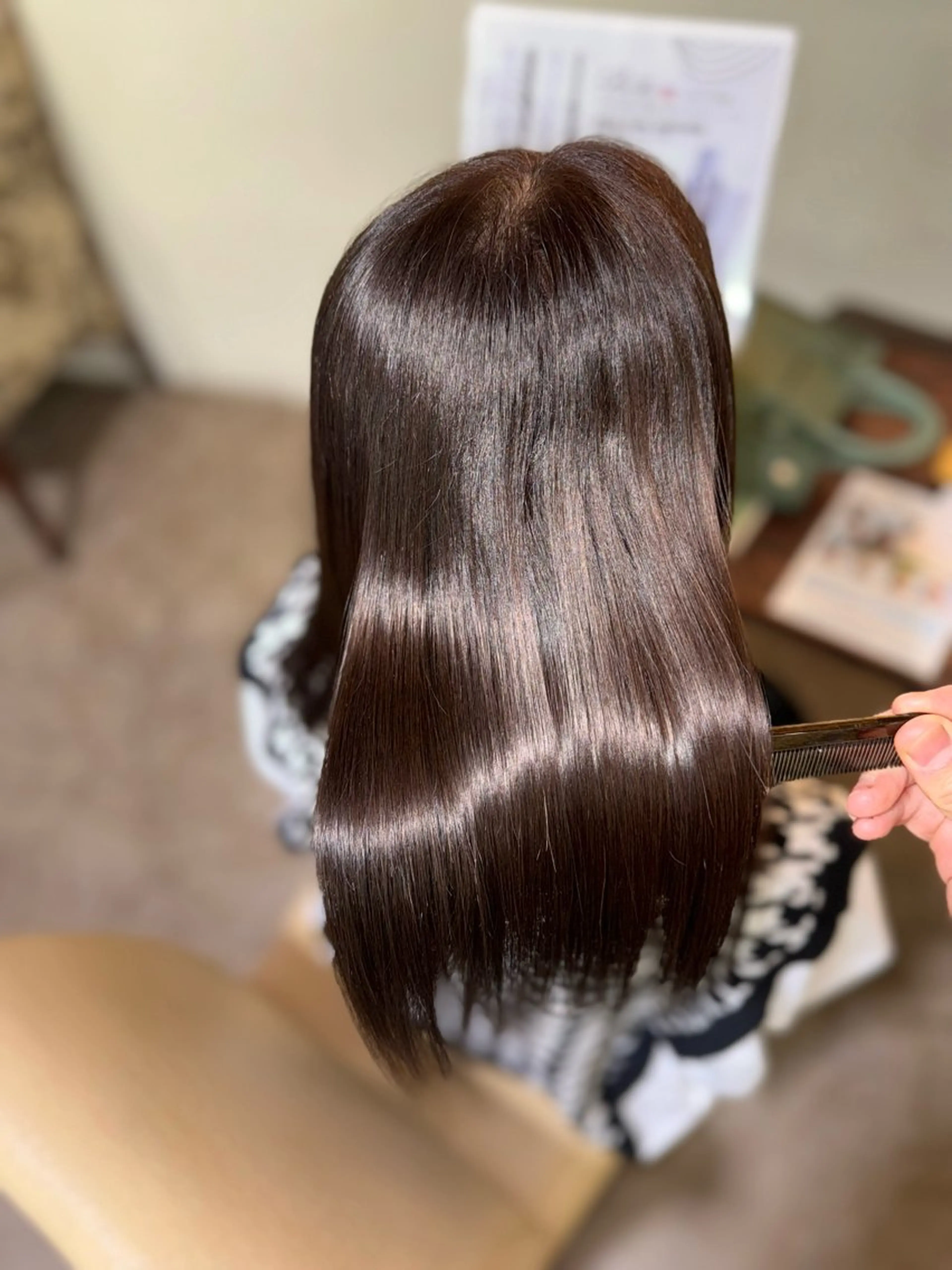 セミロング 髪質改善 山﨑 将弥のヘアスタイル