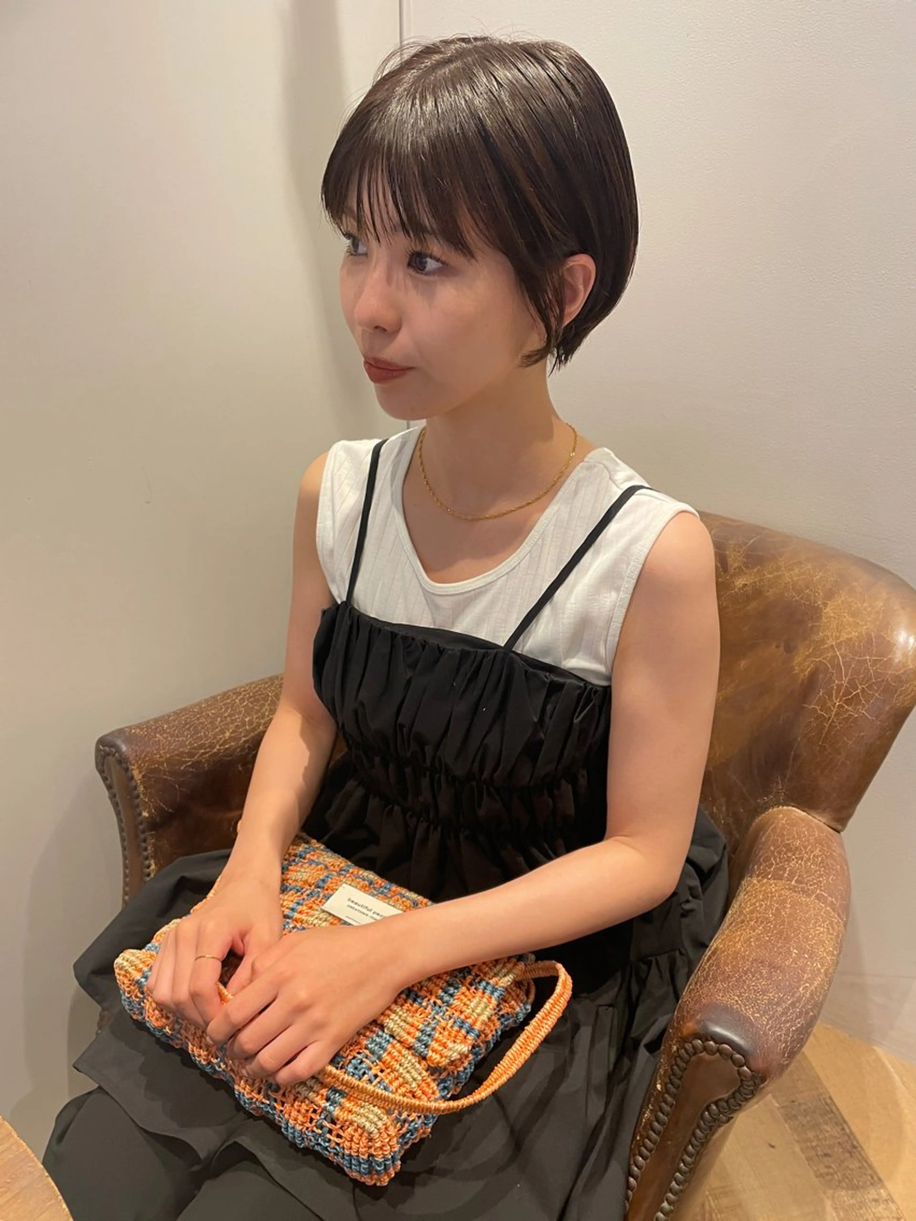 ショート 透明感ニュアンス 柔らかstyle🤍のヘアスタイル