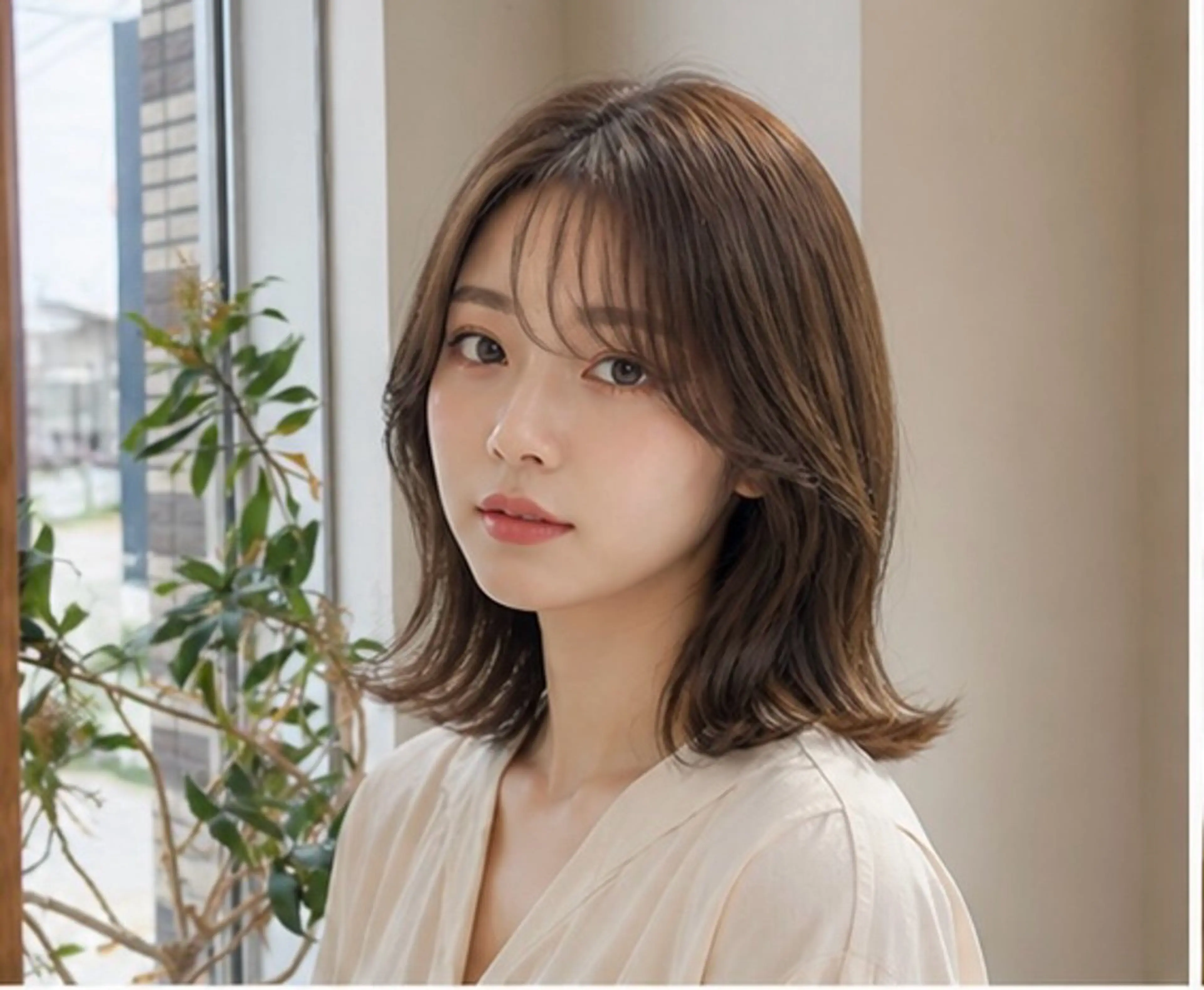 ミディアム カット 縮毛矯正 松本 将太のヘアスタイル