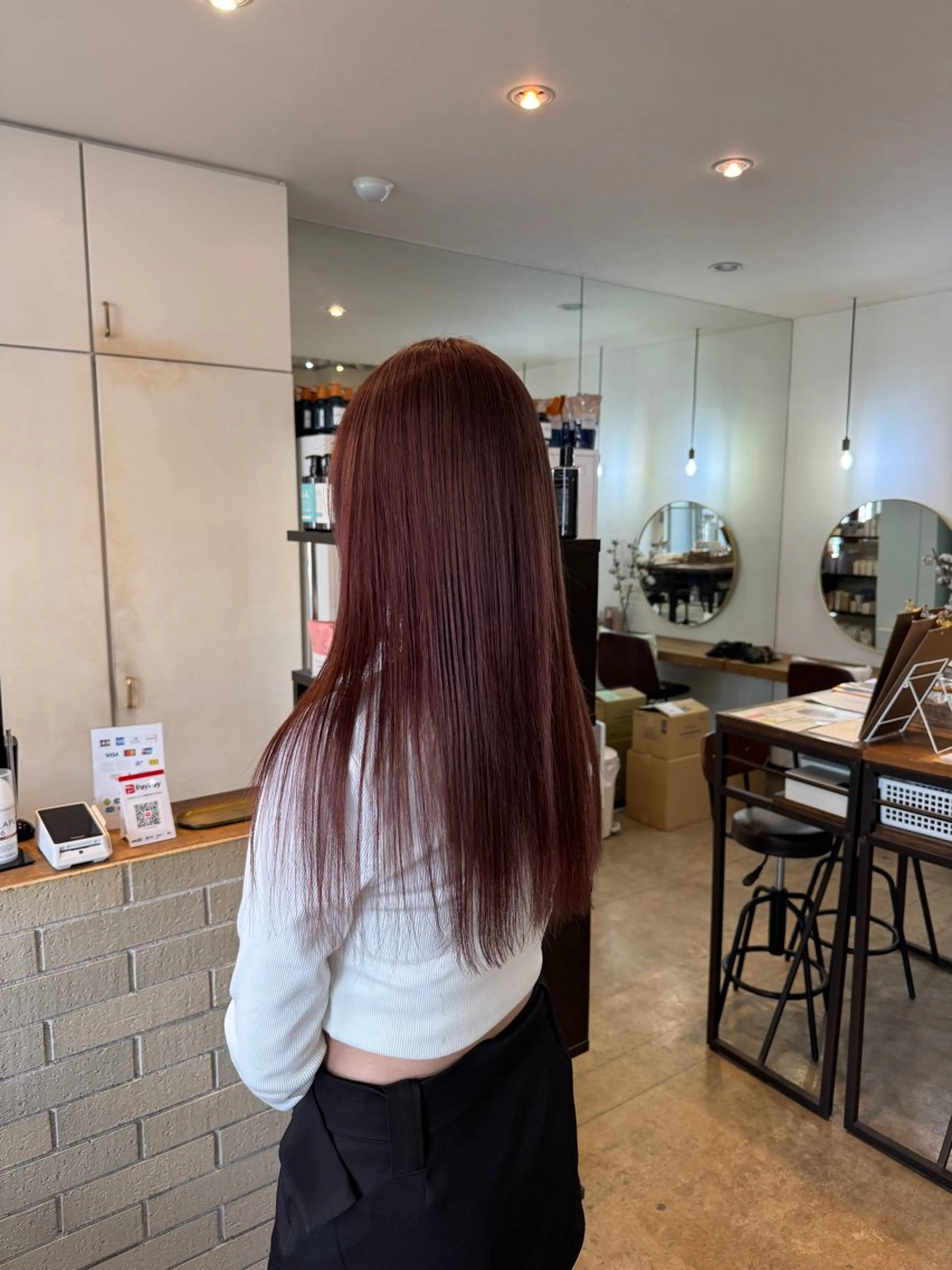 ロング カラー ブラウンカラー ピンクカラー ピンクブラウン ブリーチ無しダブル カラー特化/🫧中村のヘアスタイル