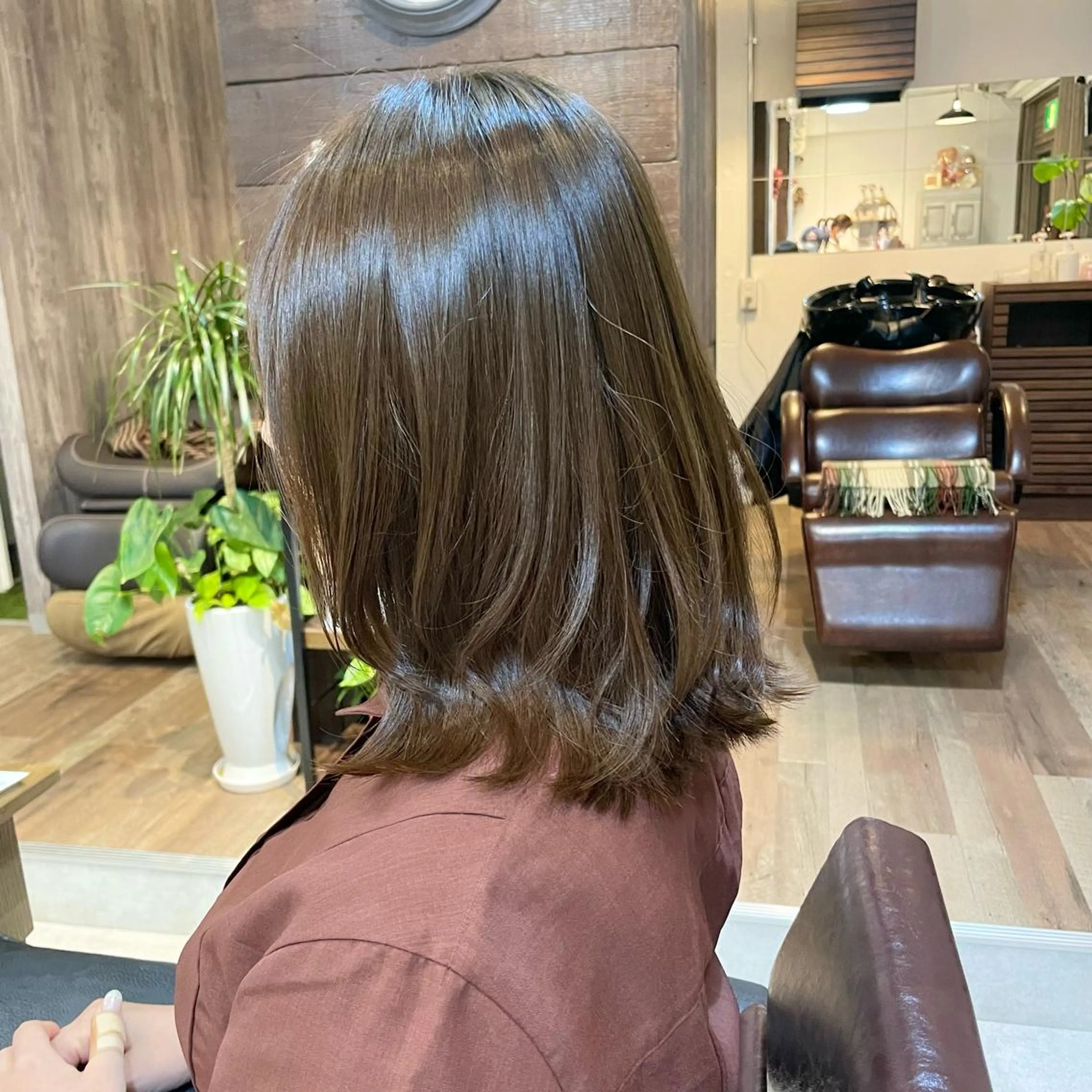 ミディアム Geniee horie所属・ともや 髪質改善縮毛矯正のヘアスタイル