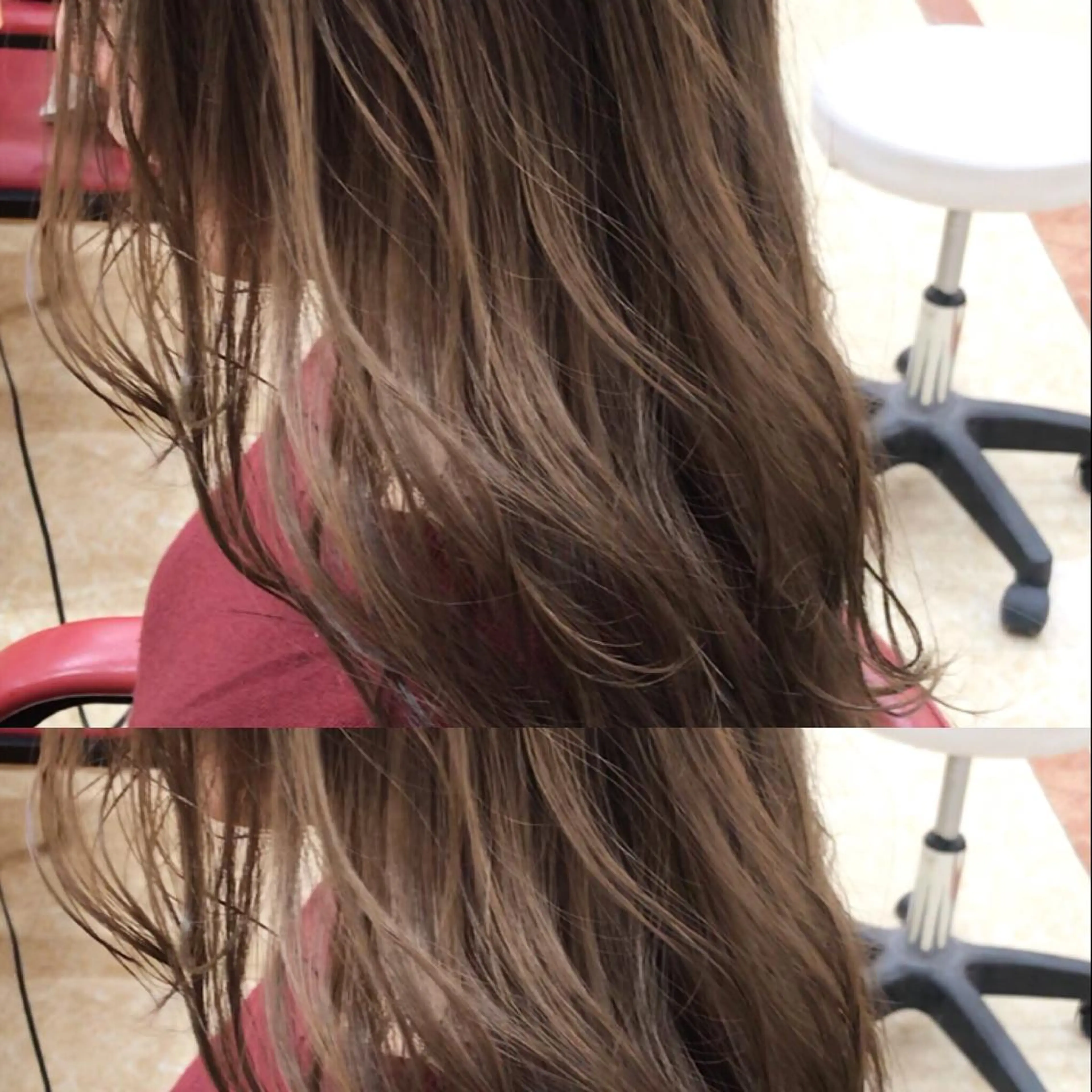 セミロング カラー グラデーションカラー グレージュ ✨艶ブリーチカラー ✨四ノ宮裕己のヘアスタイル