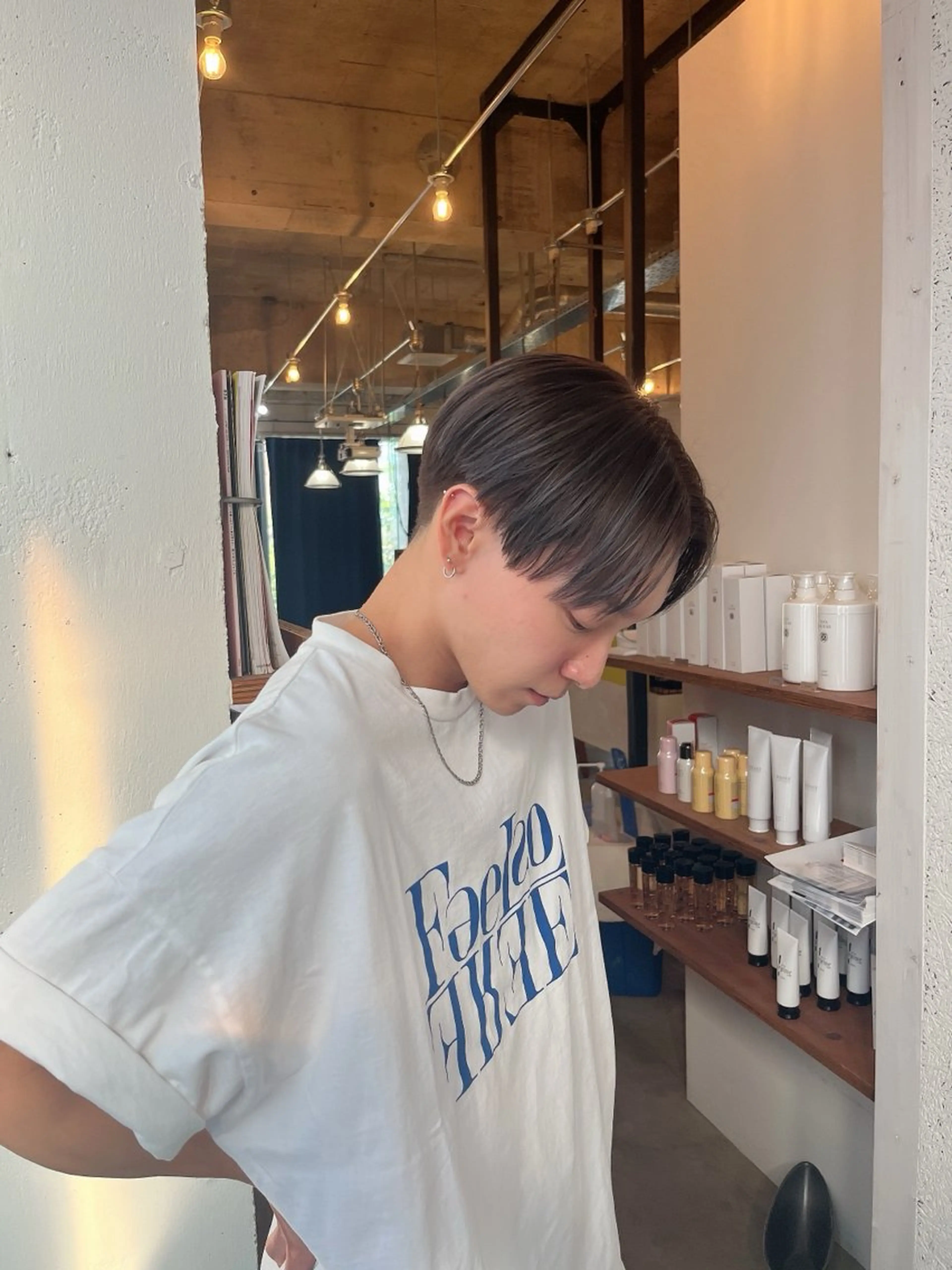 ショート カラー メンズ アッシュ アッシュグレー アッシュグレージュ 透明感カラー グレージュ SABO栄店所属・SABO /透明感カラー/美髪のヘアスタイル