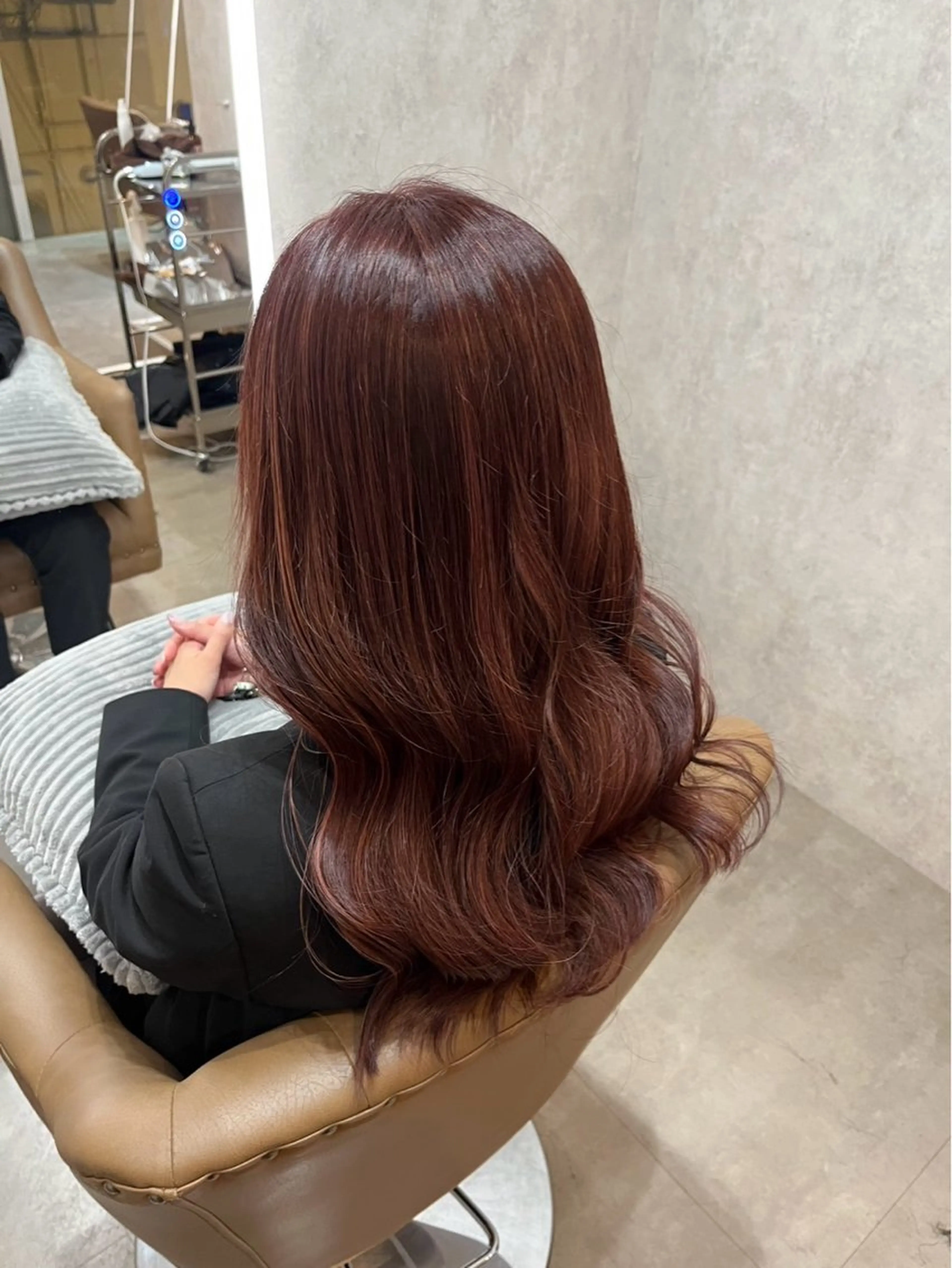 セミロング カラー オレンジ 近藤 叶大のヘアスタイル