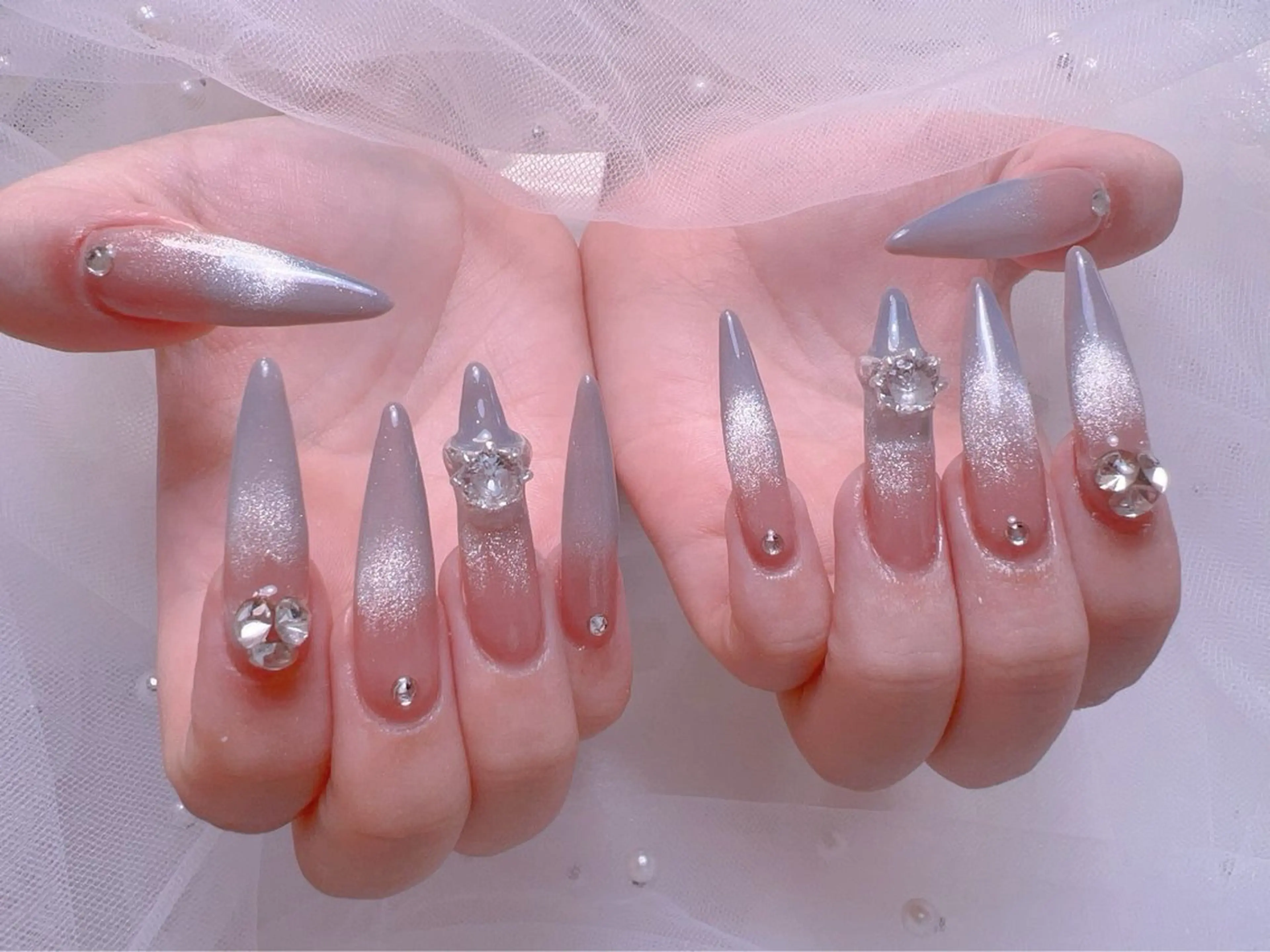 [チップ長さだし] マグネットフレンチ<7日以内お直し、オフ無料>の写真