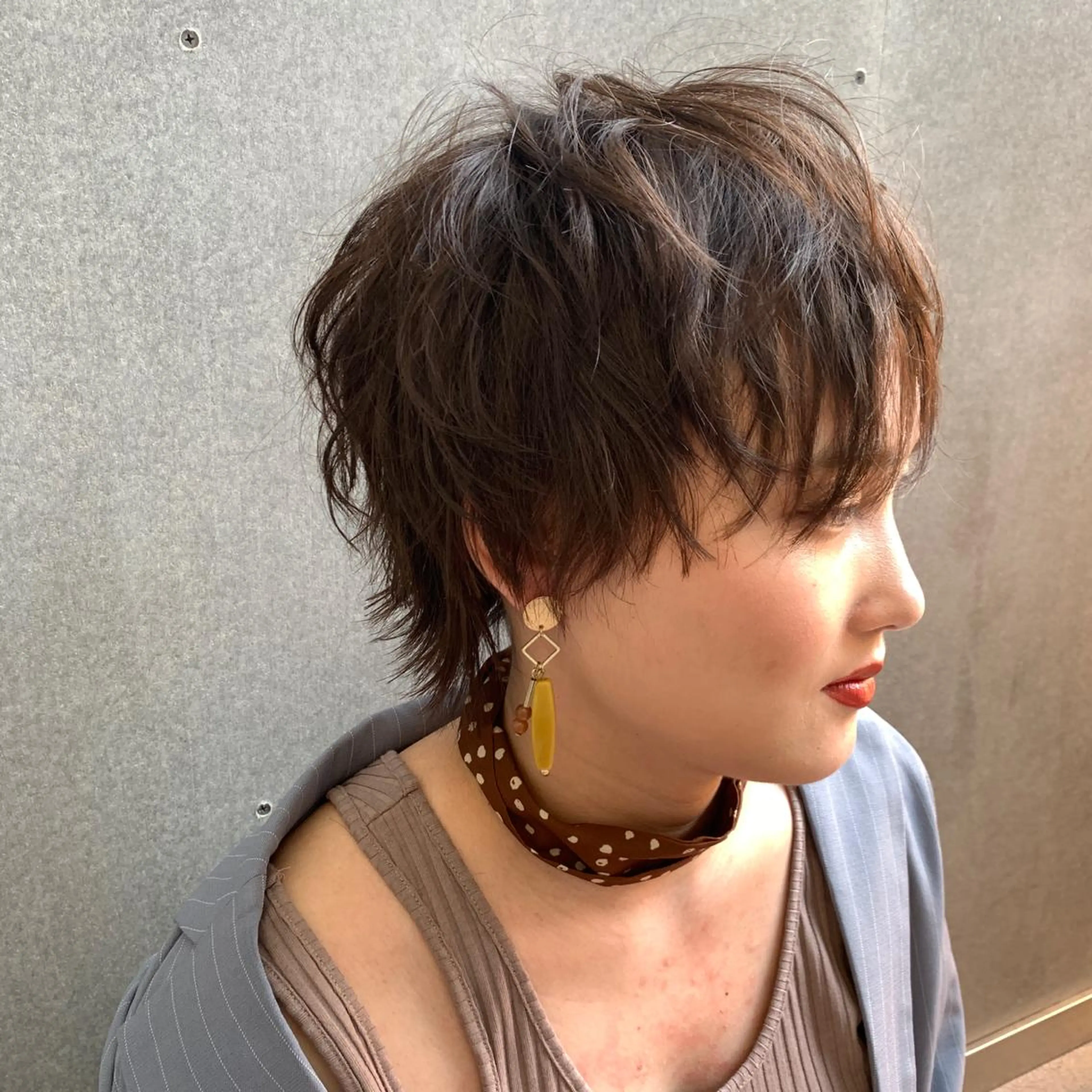 ショート 顔周りの垢抜けヘア 立山あいりのヘアスタイル