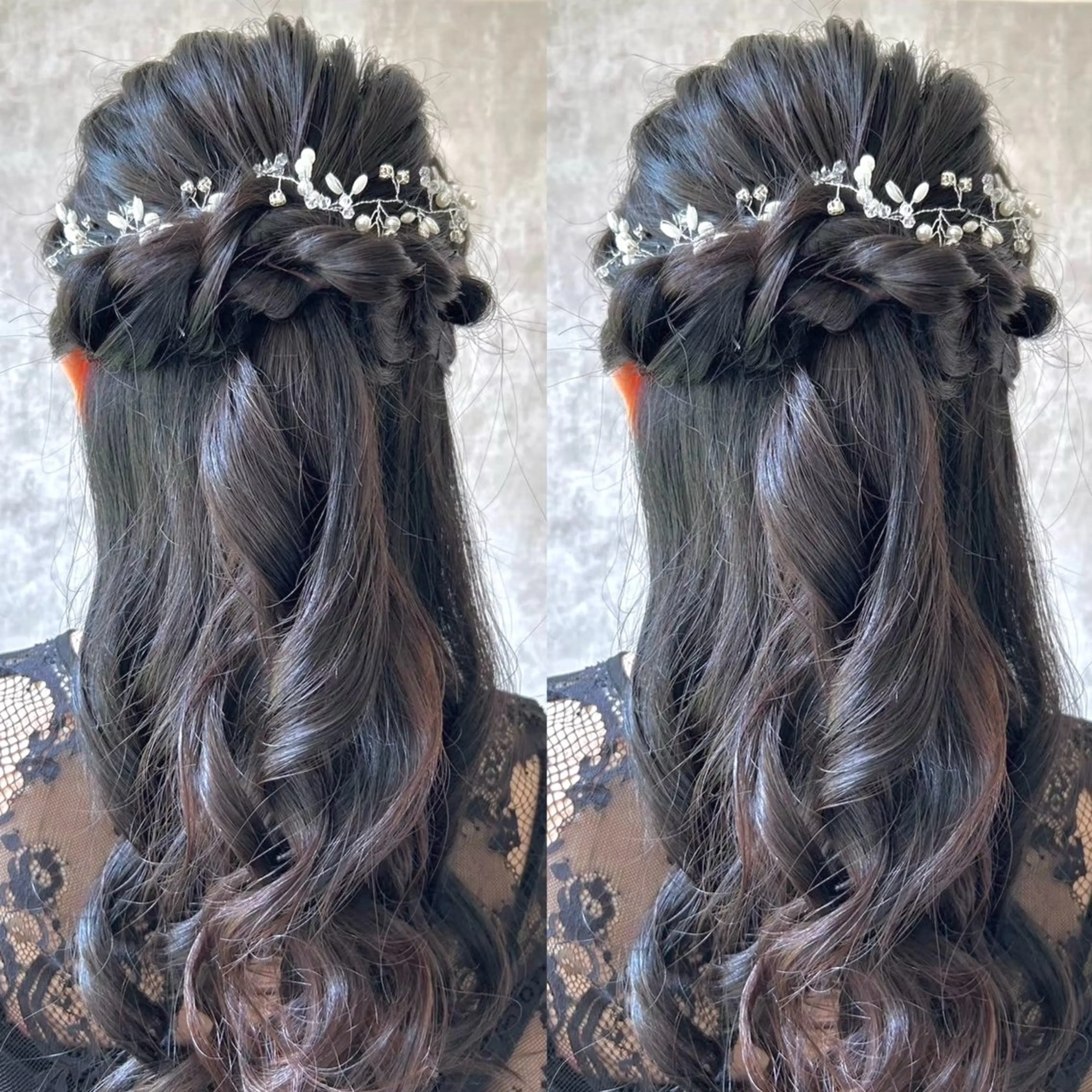 ロング ヘアアレンジ ハーフアップ ロング ヘアセット ヘアメ🎀推しカラー 🥣横浜/しほ🧸のヘアスタイル