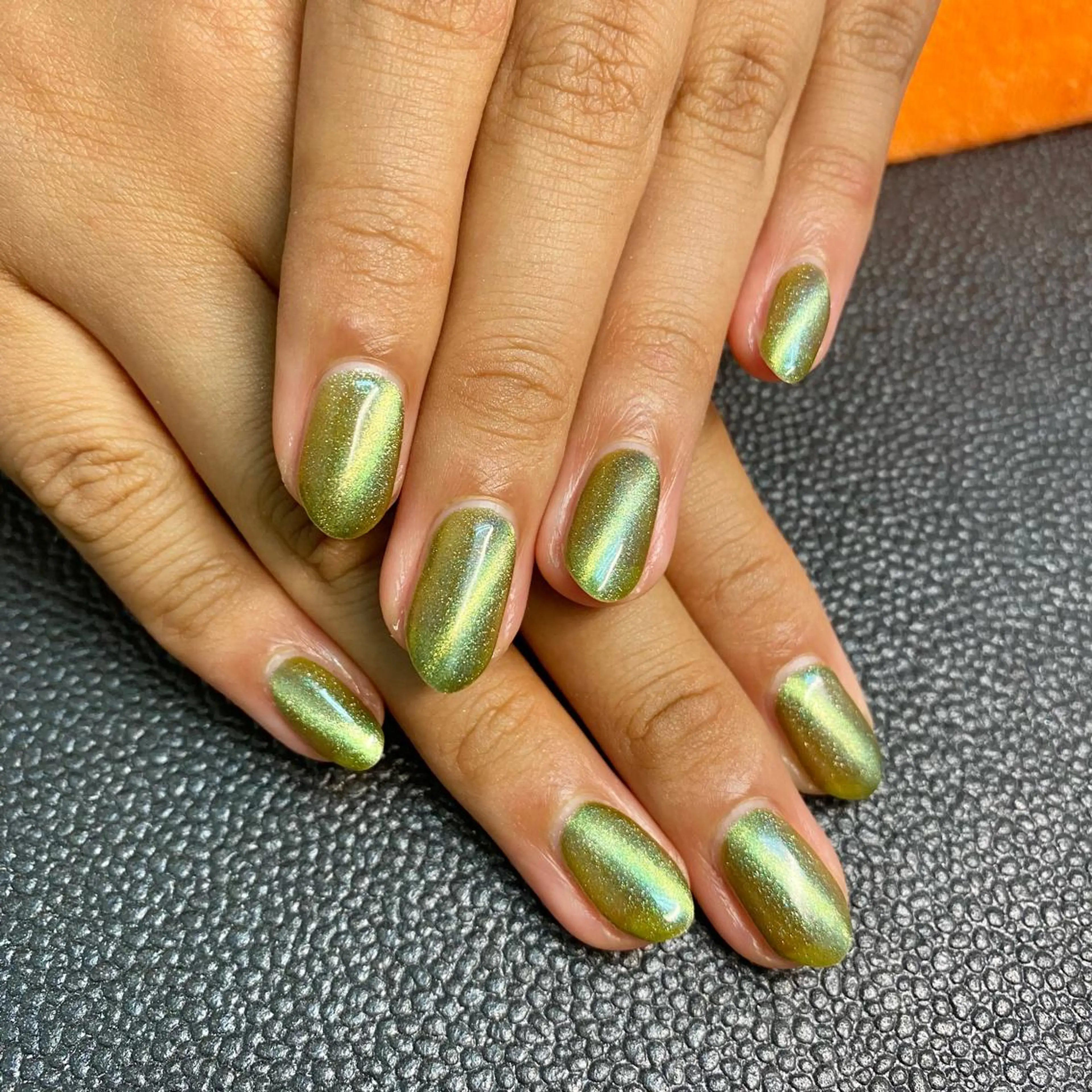 ネイル グリーン マグネットネイル kagami マイのネイルデザイン