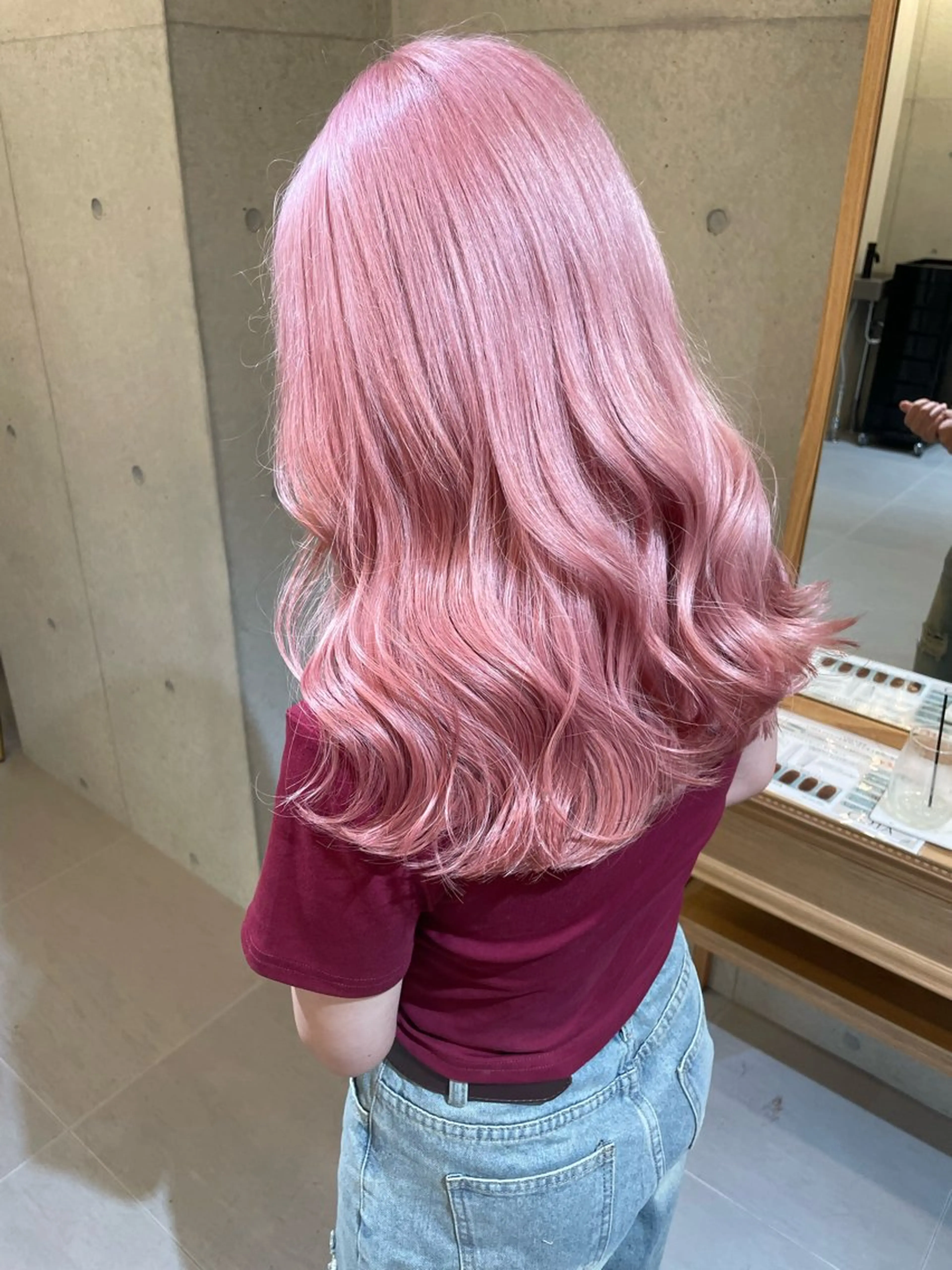 ロング カラー ブリーチ オレンジ ピンクカラー ホワイトピンク ヘアカラー トリートメント 羽田翔大/ブリーチ/ ボブカット/店長のヘアスタイル