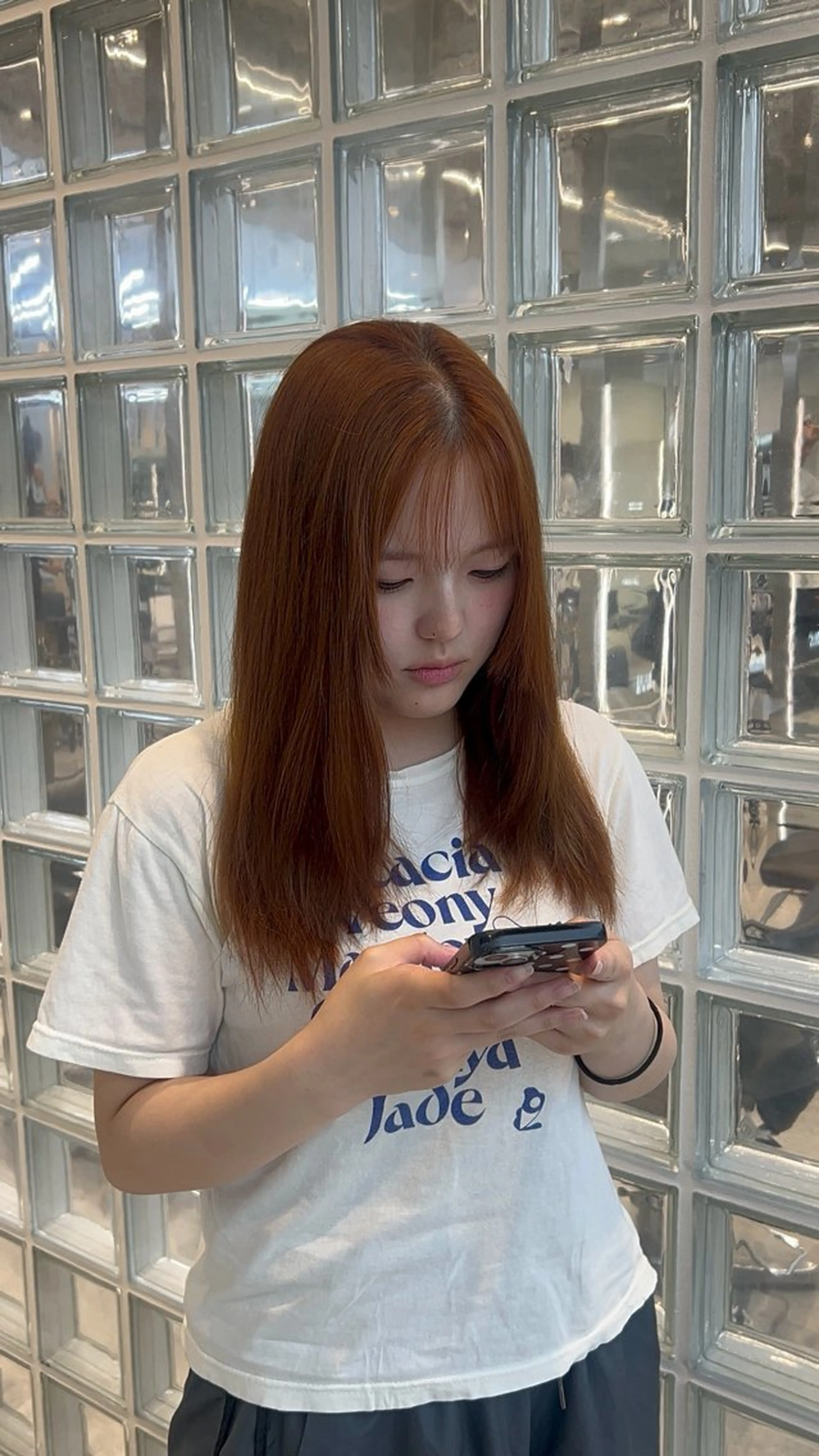 セミロング カット 藤平海音/fifth PARKのヘアスタイル