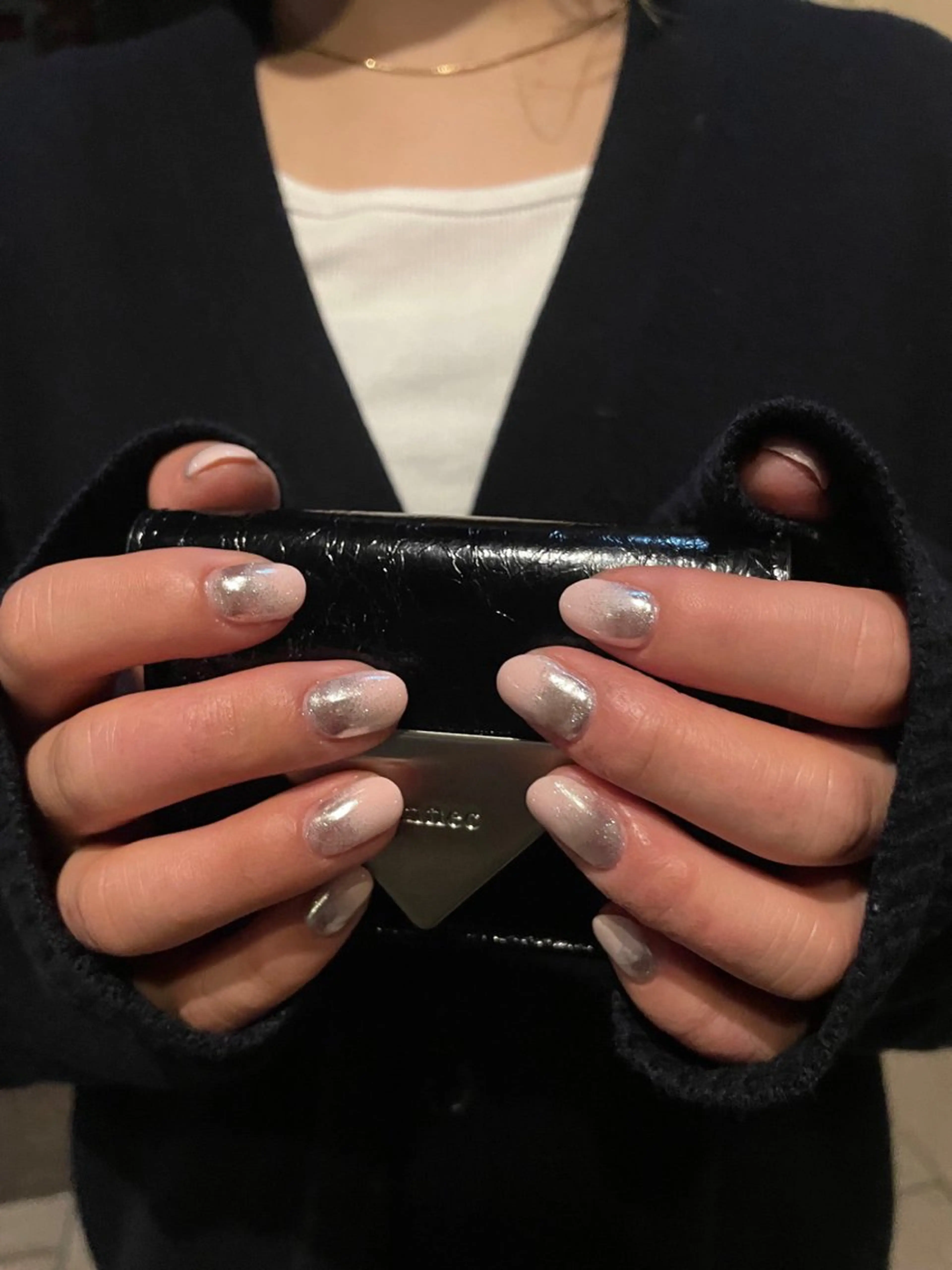 ネイル グラデーション ミラーネイル シンプルネイル JUNNAIL ゆあのネイルデザイン