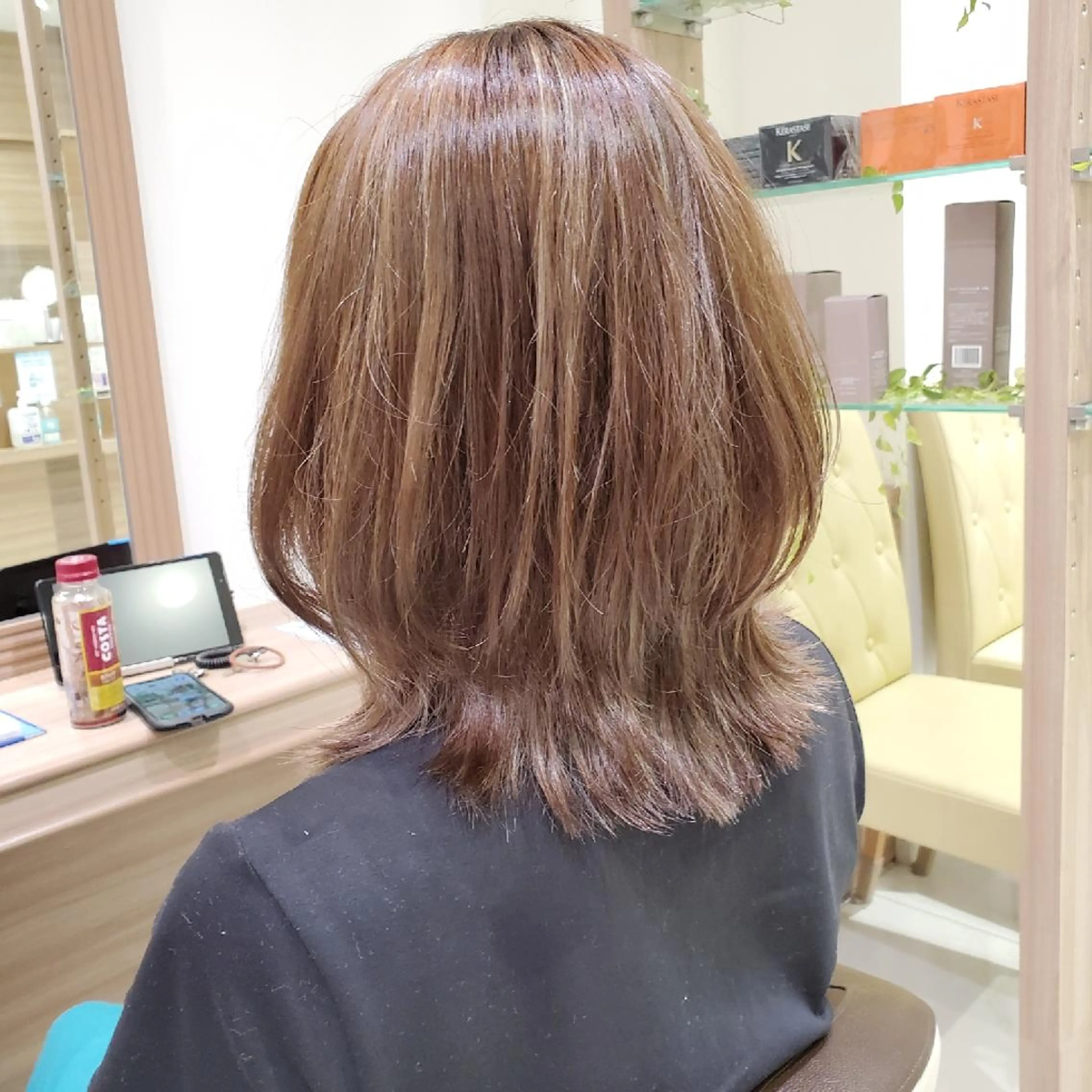 ミディアム カラー アッシュ ベージュカラー ブリーチ ハイライトカラー ハイライト カラー特化🔥中村 和貴＜Ash津田沼＞のヘアスタイル