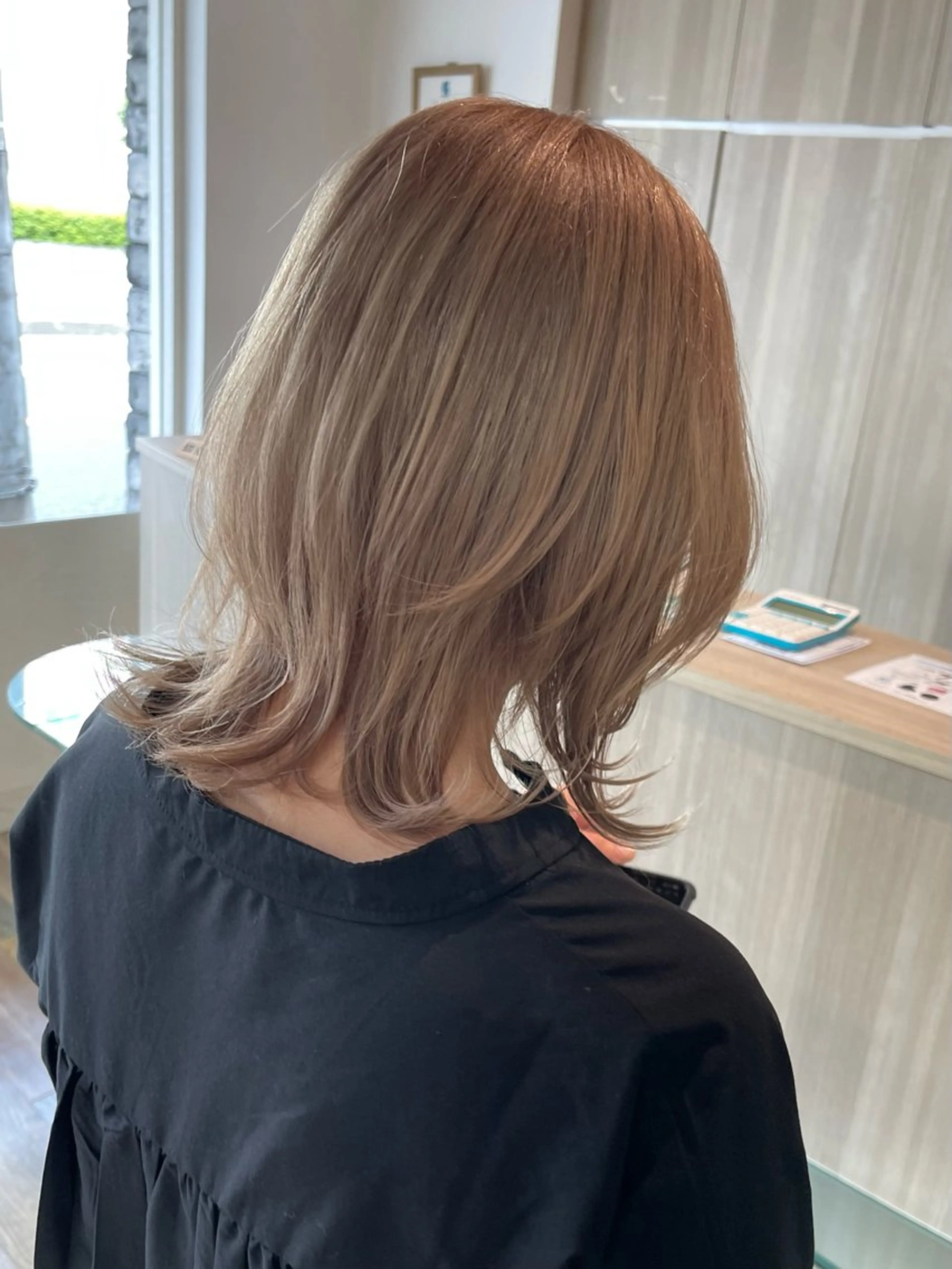 ミディアム カラー カット ヘアカラー トリートメント 野田頭 心🌿/ボブ レイヤー/艶カラーのヘアスタイル