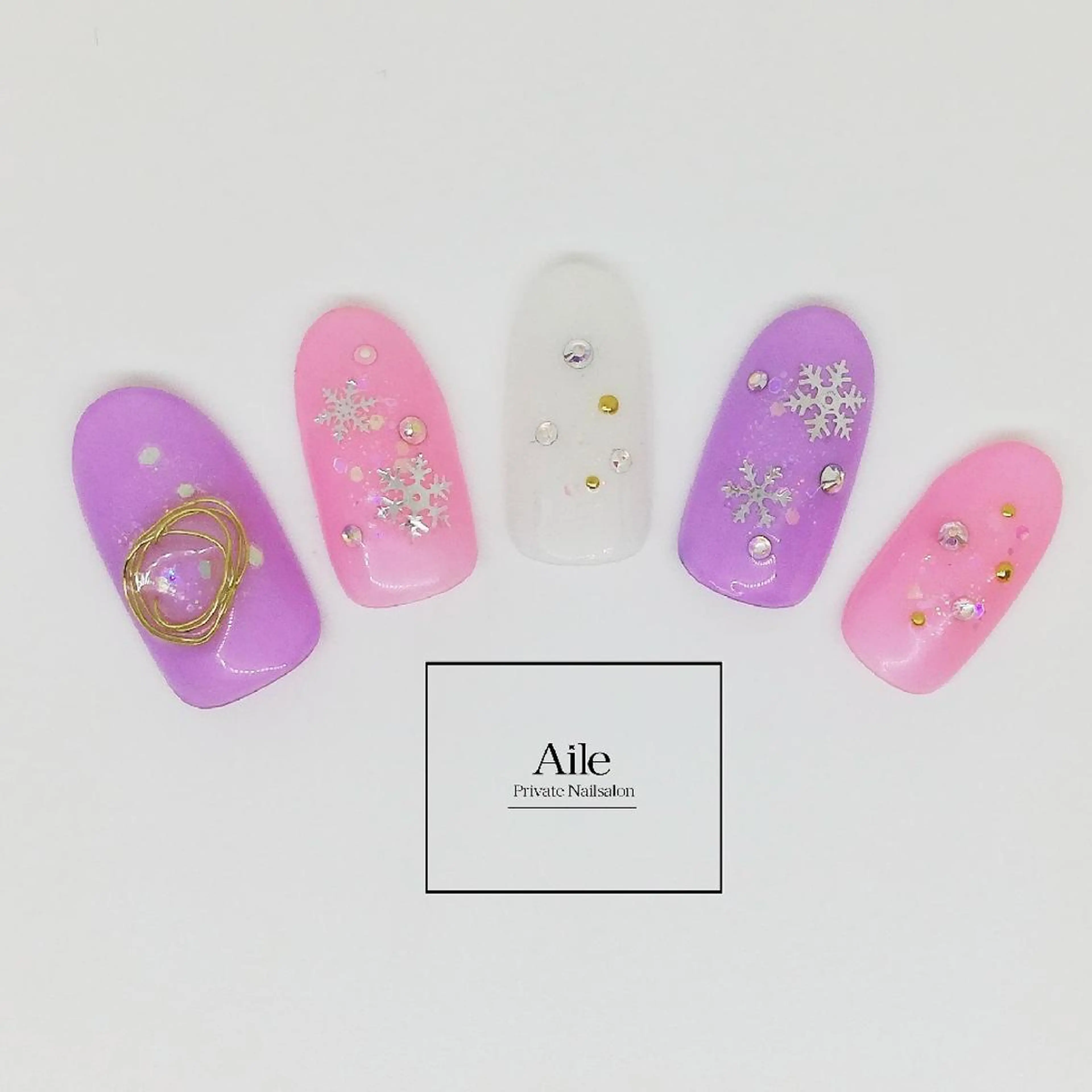 ネイル 冬ネイル なが さきのネイルデザイン