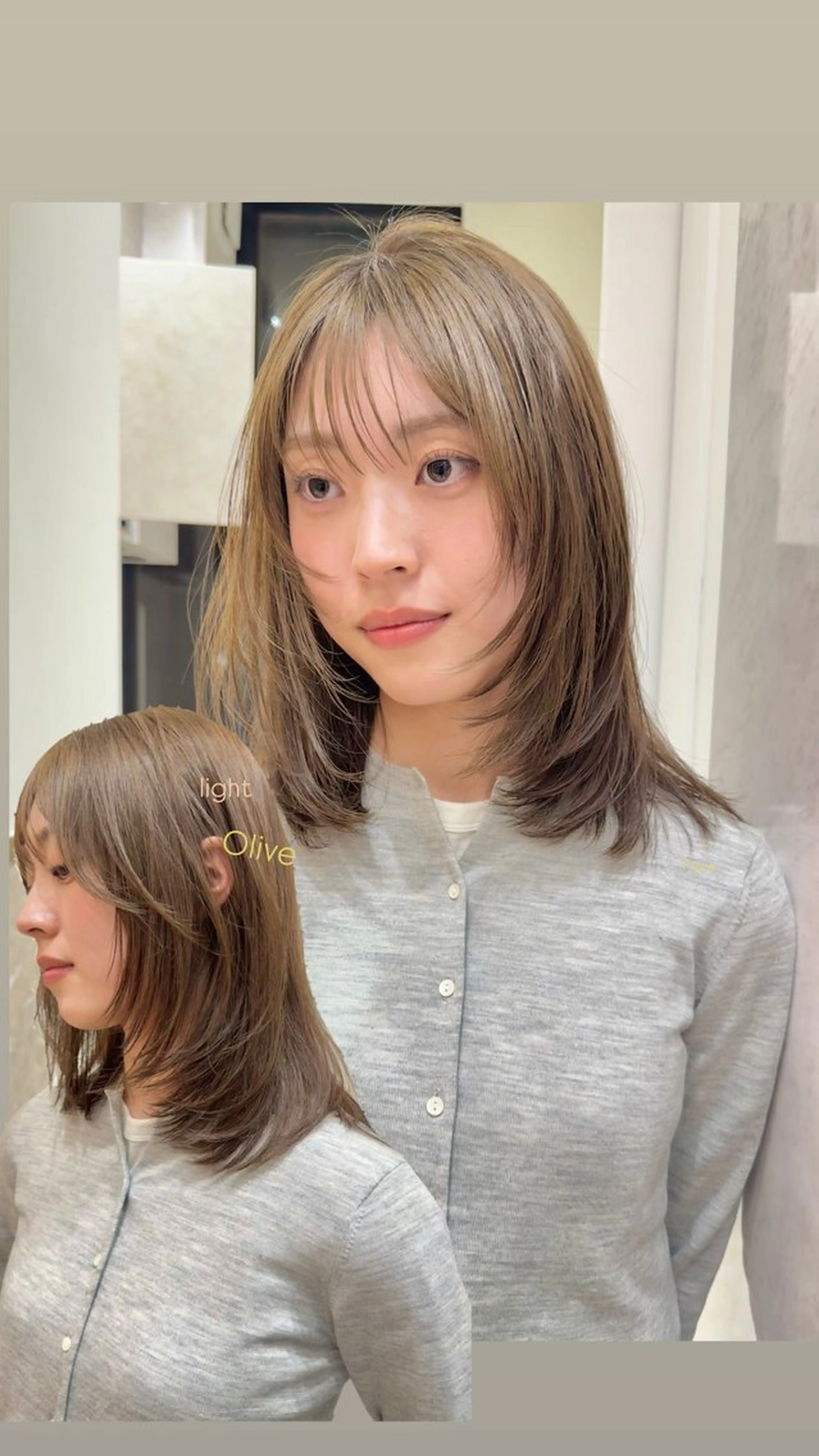 ミディアム 捺葵 @72tomi__のヘアスタイル