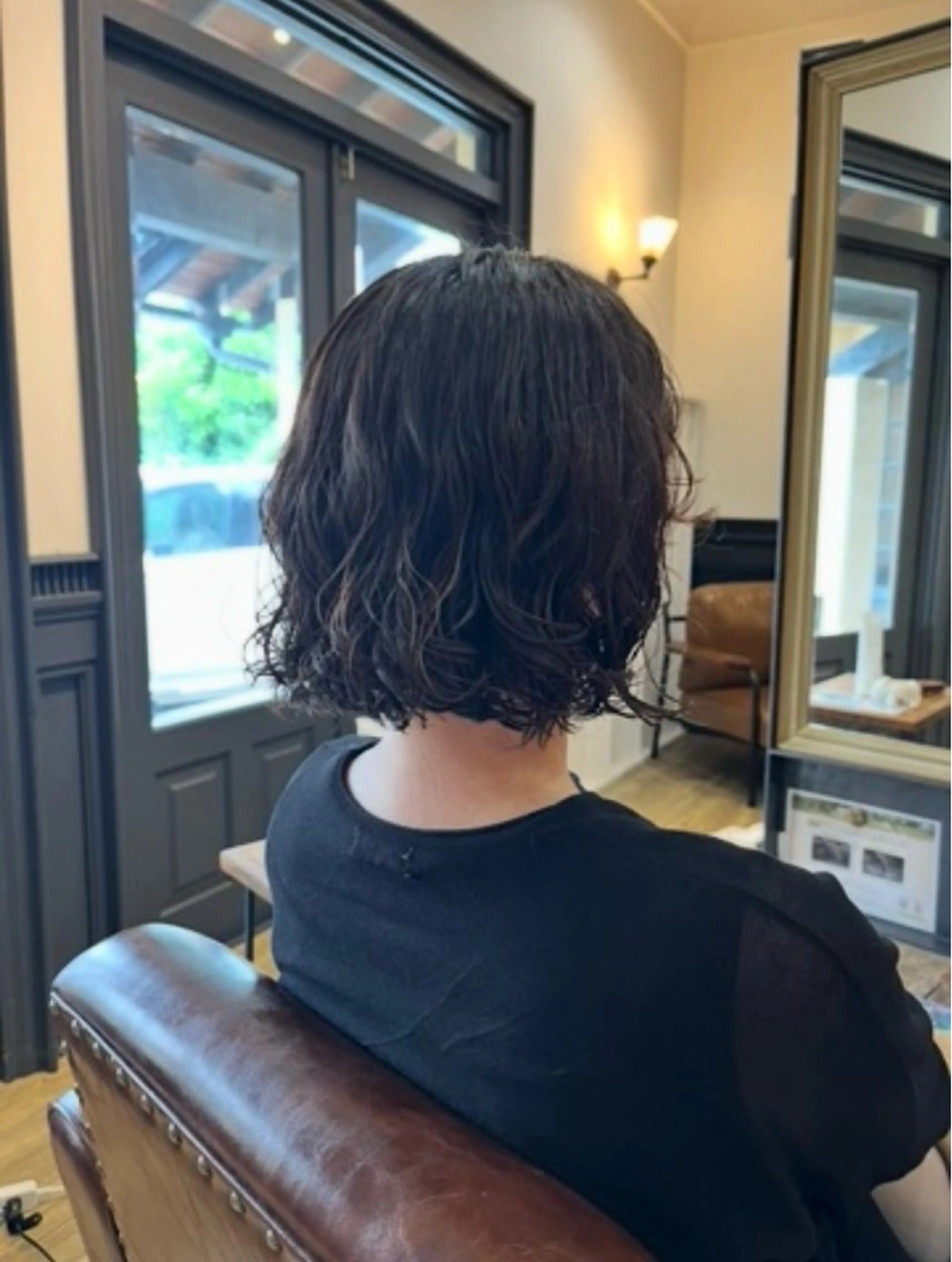 ミディアム パーマ 上坪 あずさのヘアスタイル