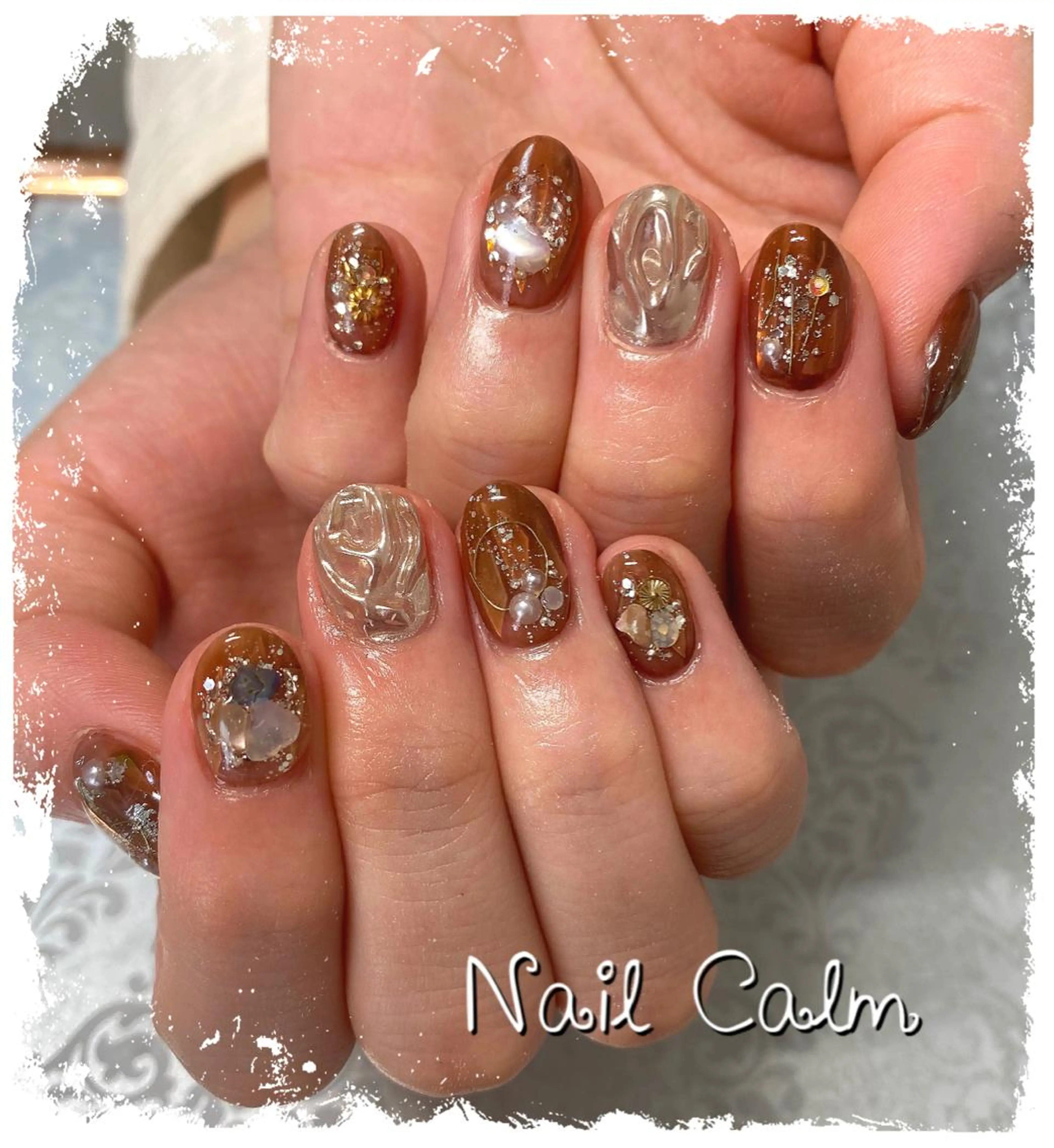 ネイル ニュアンスネイル ハンドネイル プライベートサロン Calmのネイルデザイン