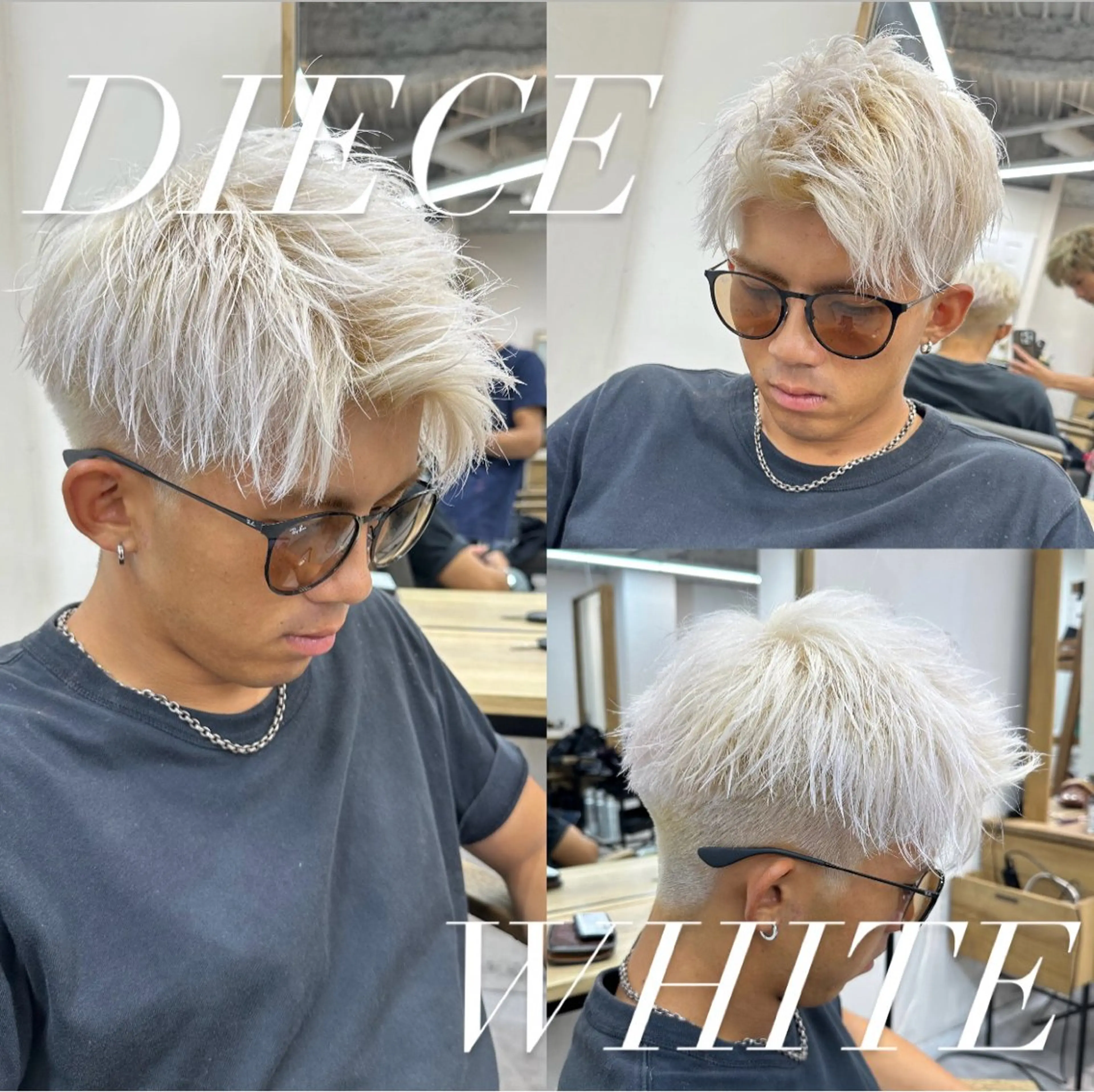 セミロング カラー メンズ メンズブリーチ ブリーチ ヘアカラー DIECE所属・メンズ特化 ⚡️ナツキ⚡️のヘアスタイル