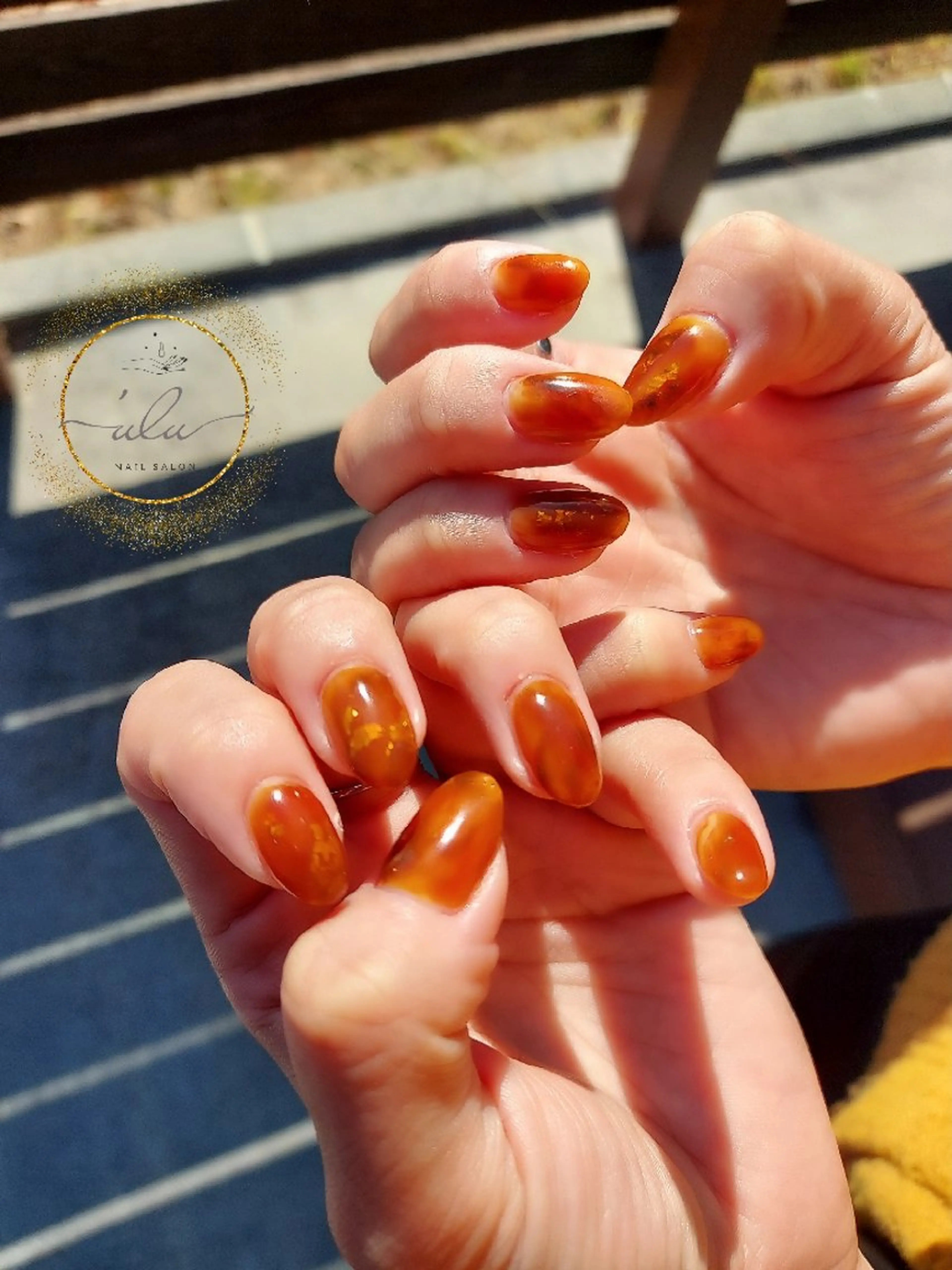 ネイル べっ甲ネイル ニュアンスネイル ハンドネイル Nailsalon 'uluのネイルデザイン