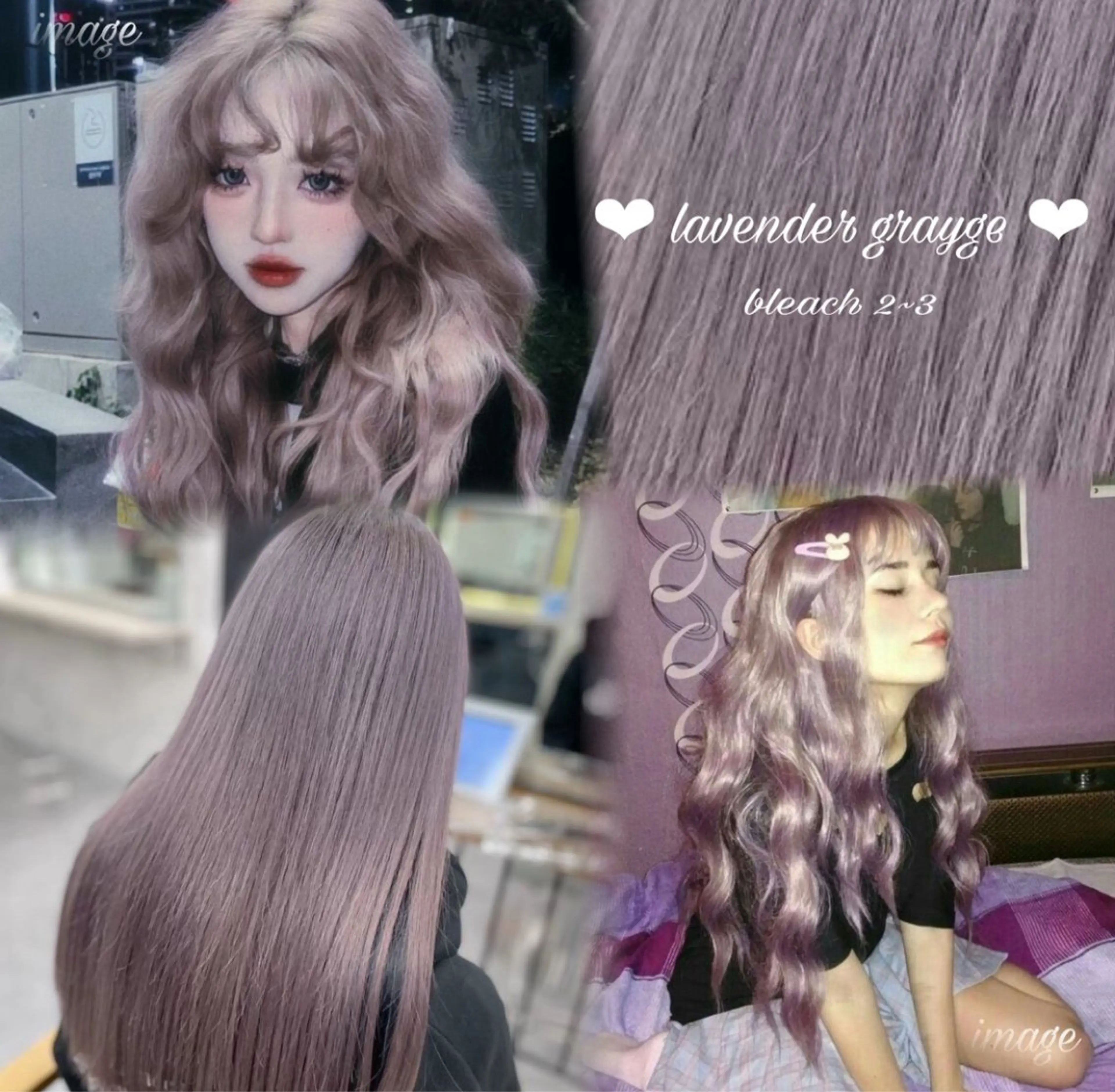 ロング カラー ヘアアレンジ メンズウルフ🐺♡ ブリーチ♡ヘアメ🎀のヘアスタイル