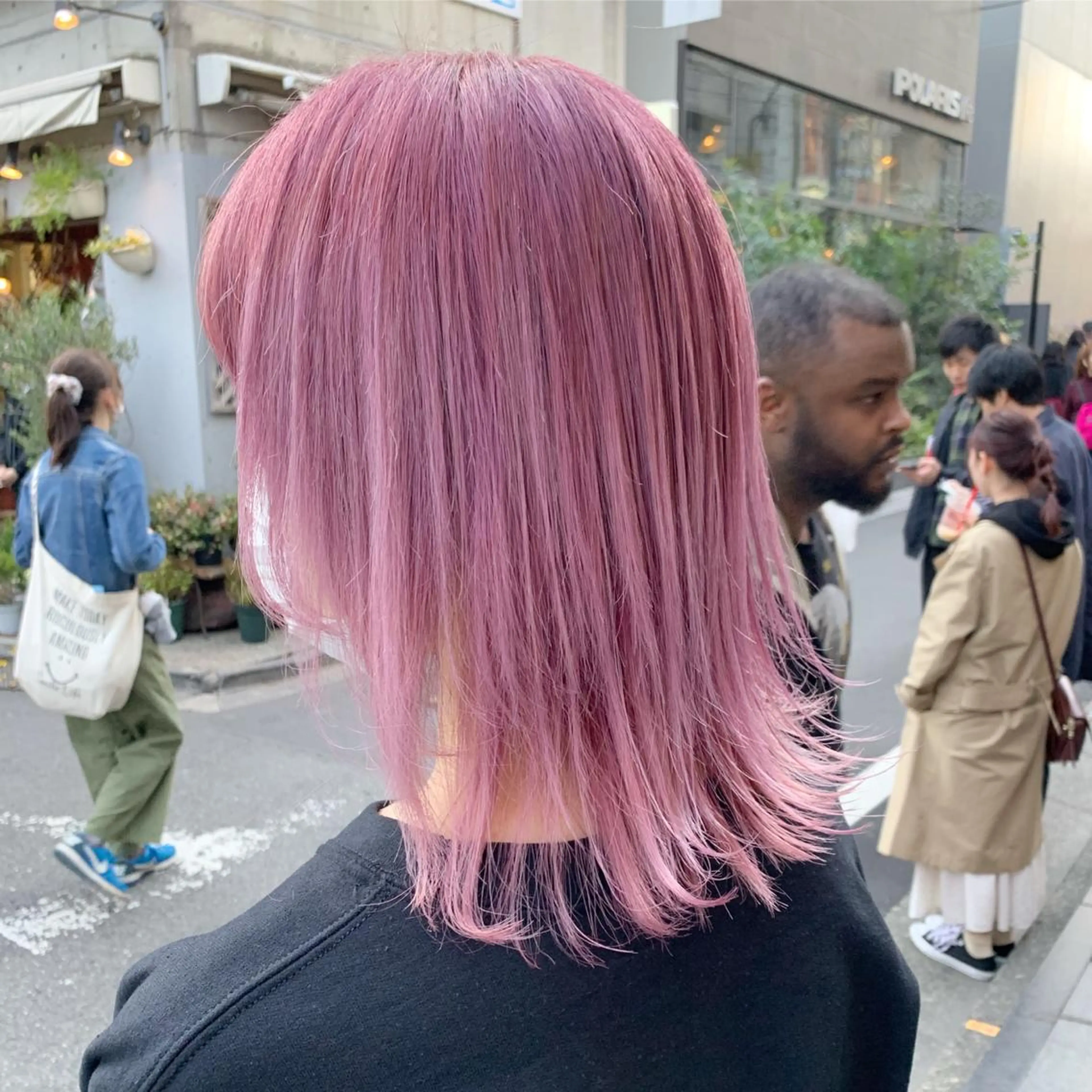 ミディアム カラー ピンクベージュ/新潟 万代/高橋桃葉🍑のヘアスタイル