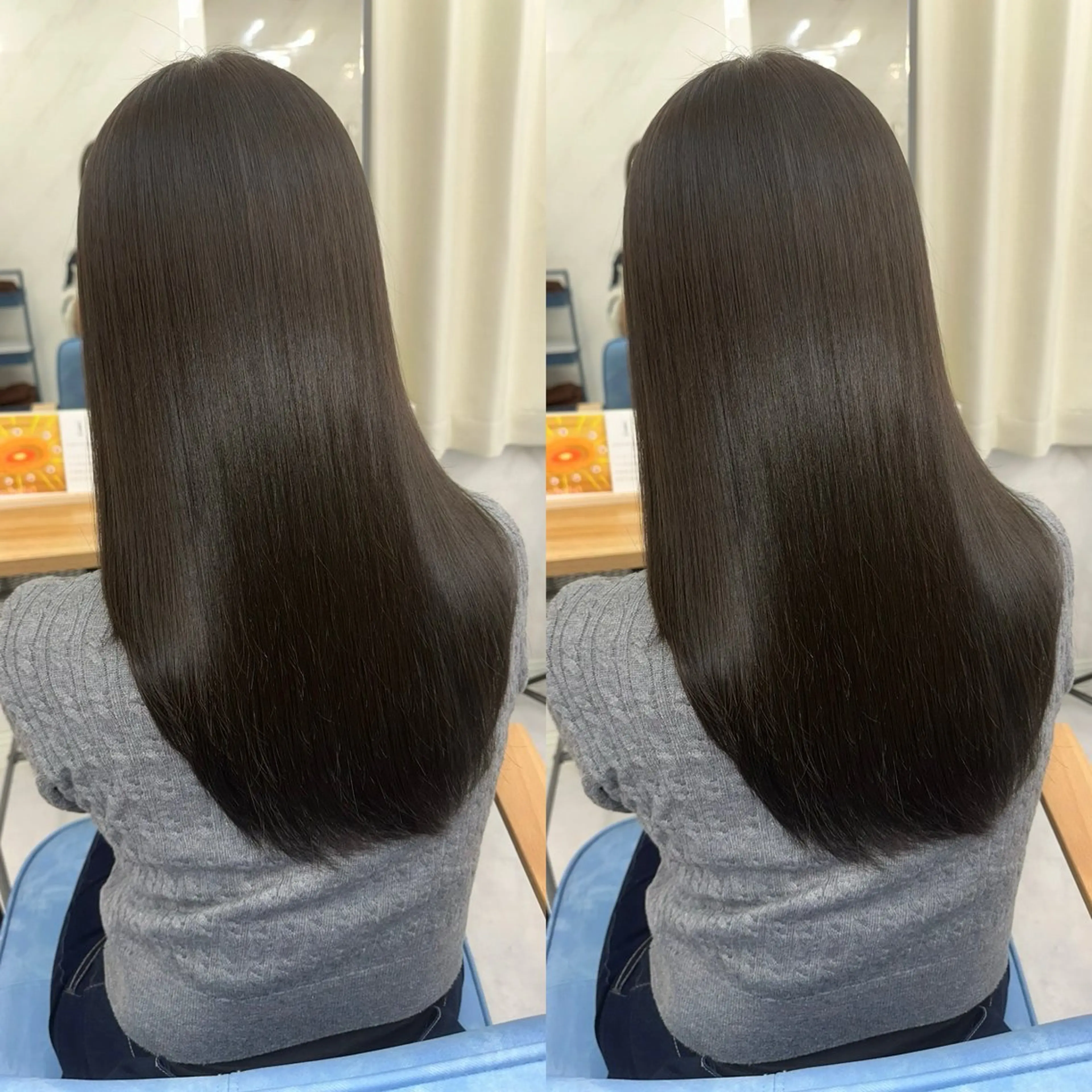 ロング カラー 髪質改善 縮毛矯正 髪質改善🩵縮毛矯正 代々木/木下のヘアスタイル