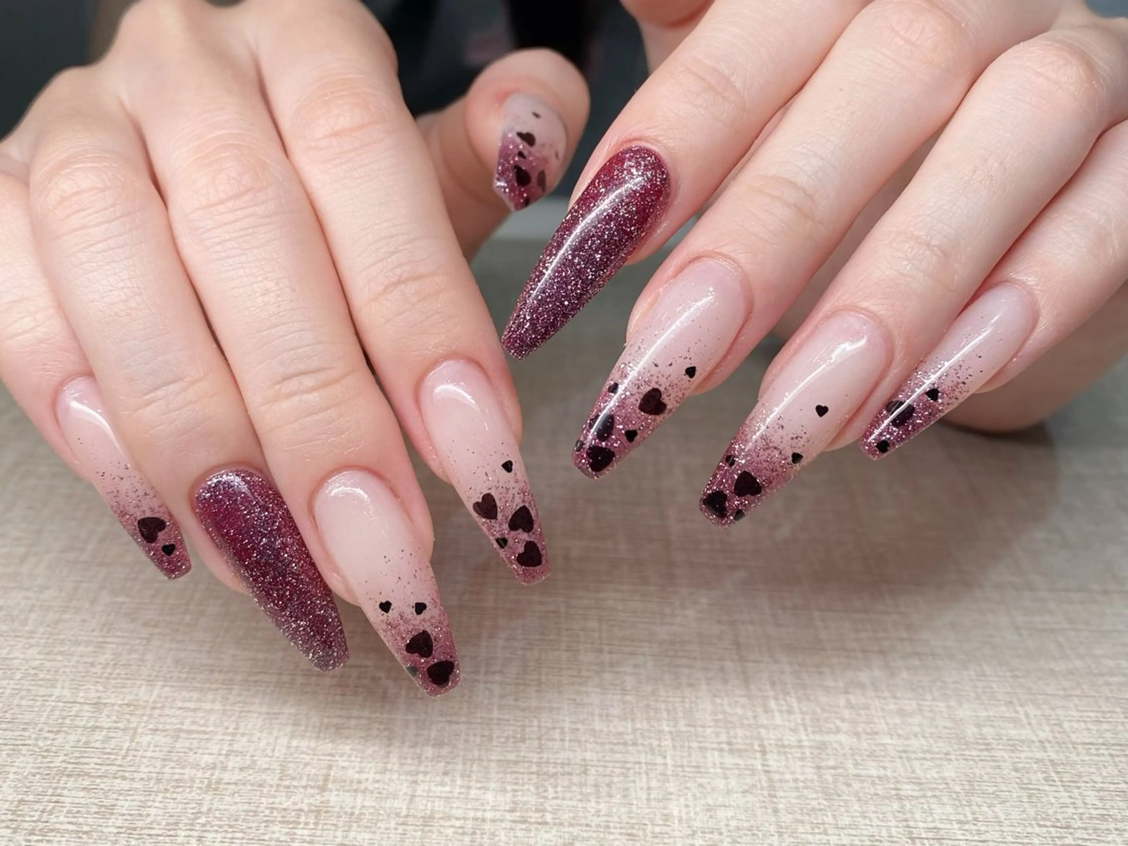 ネイル オーロラネイル ブルー チークネイル 長さ出し フットネイル ハンドネイル チップ長さ出し 専門店のネイルデザイン