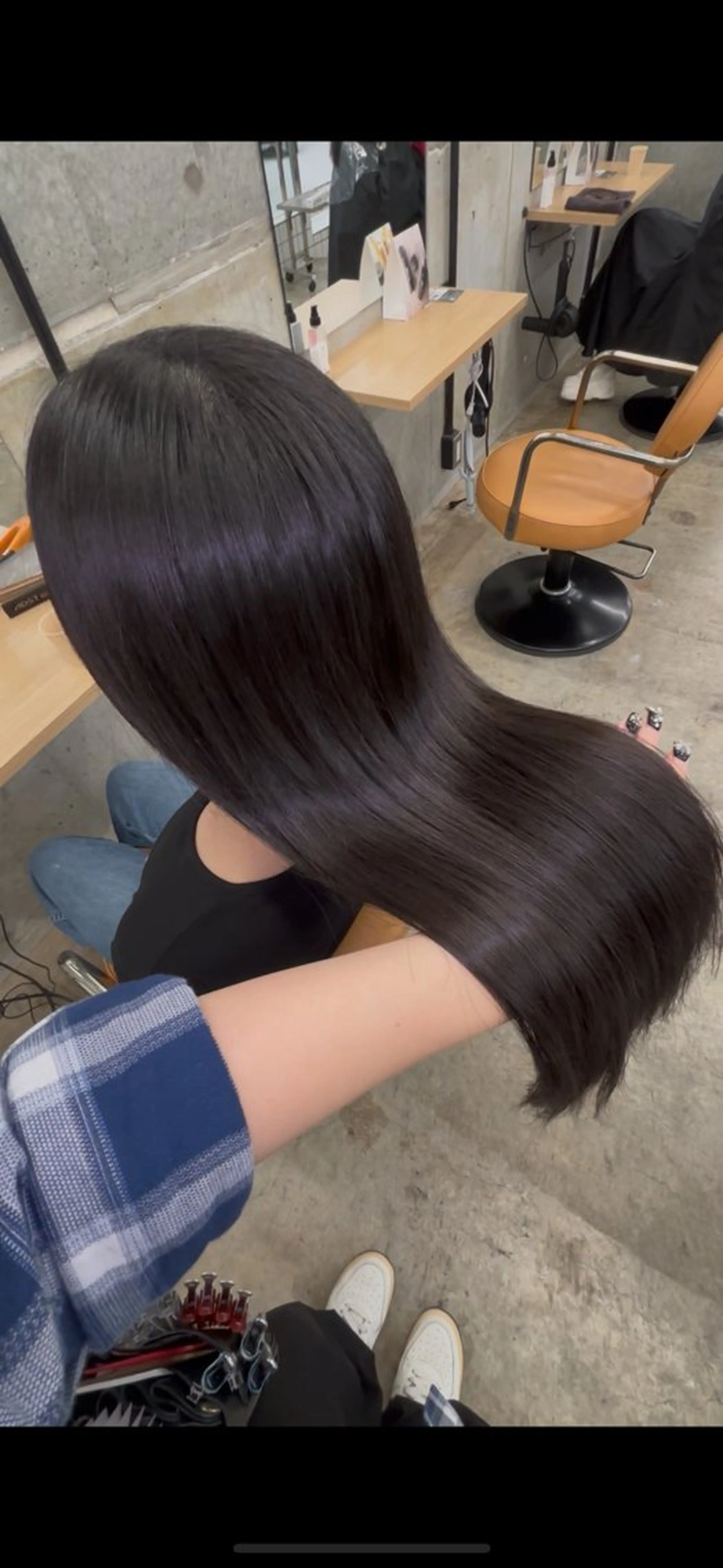 ロング カラー ロング 縮毛矯正 トリートメント ダメージレス艶髪 🦋MISAKI🦋のヘアスタイル