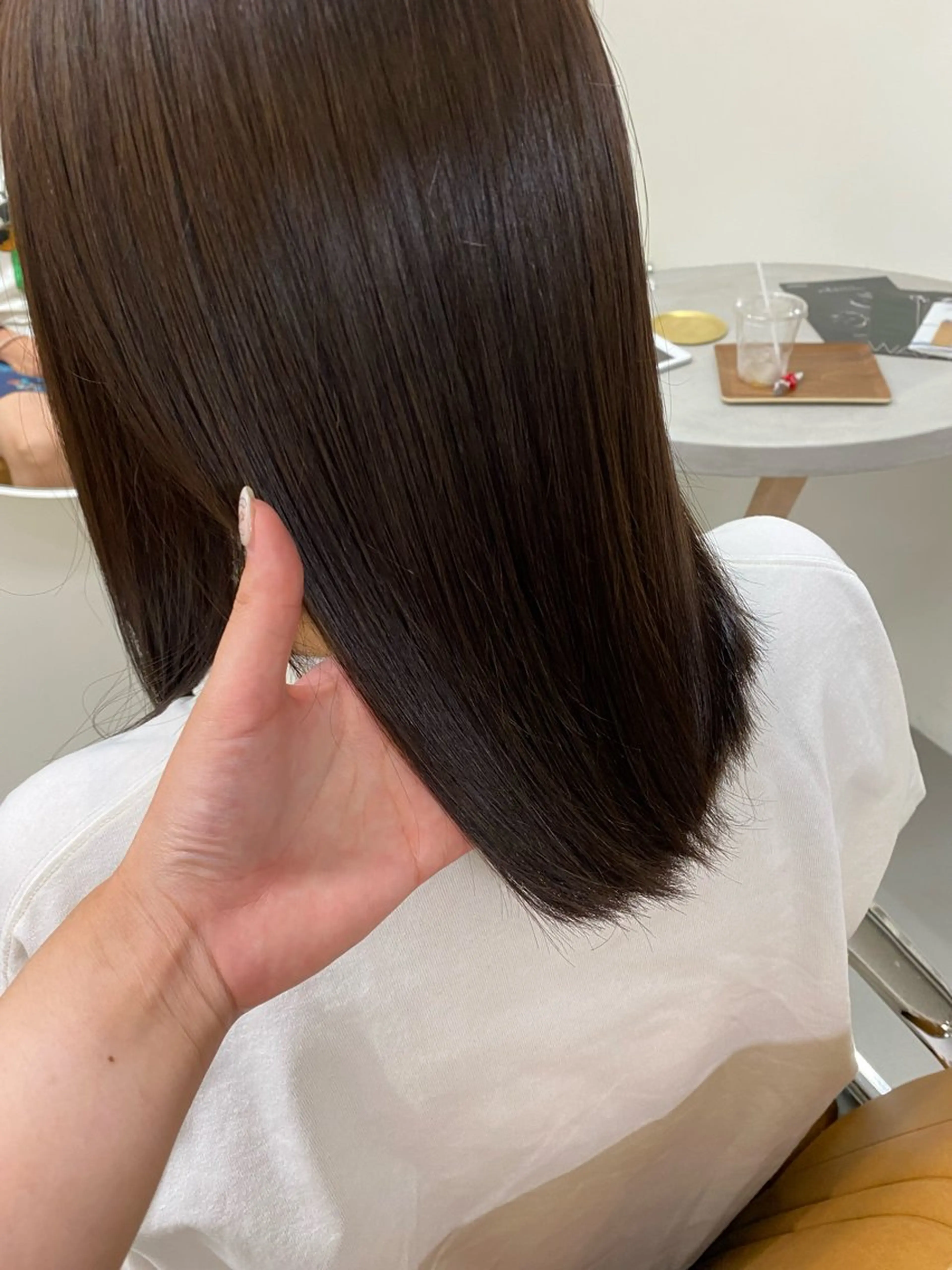 カラー ブラウンカラー オリーブブラウン fab.所属・檜 果歩のヘアスタイル